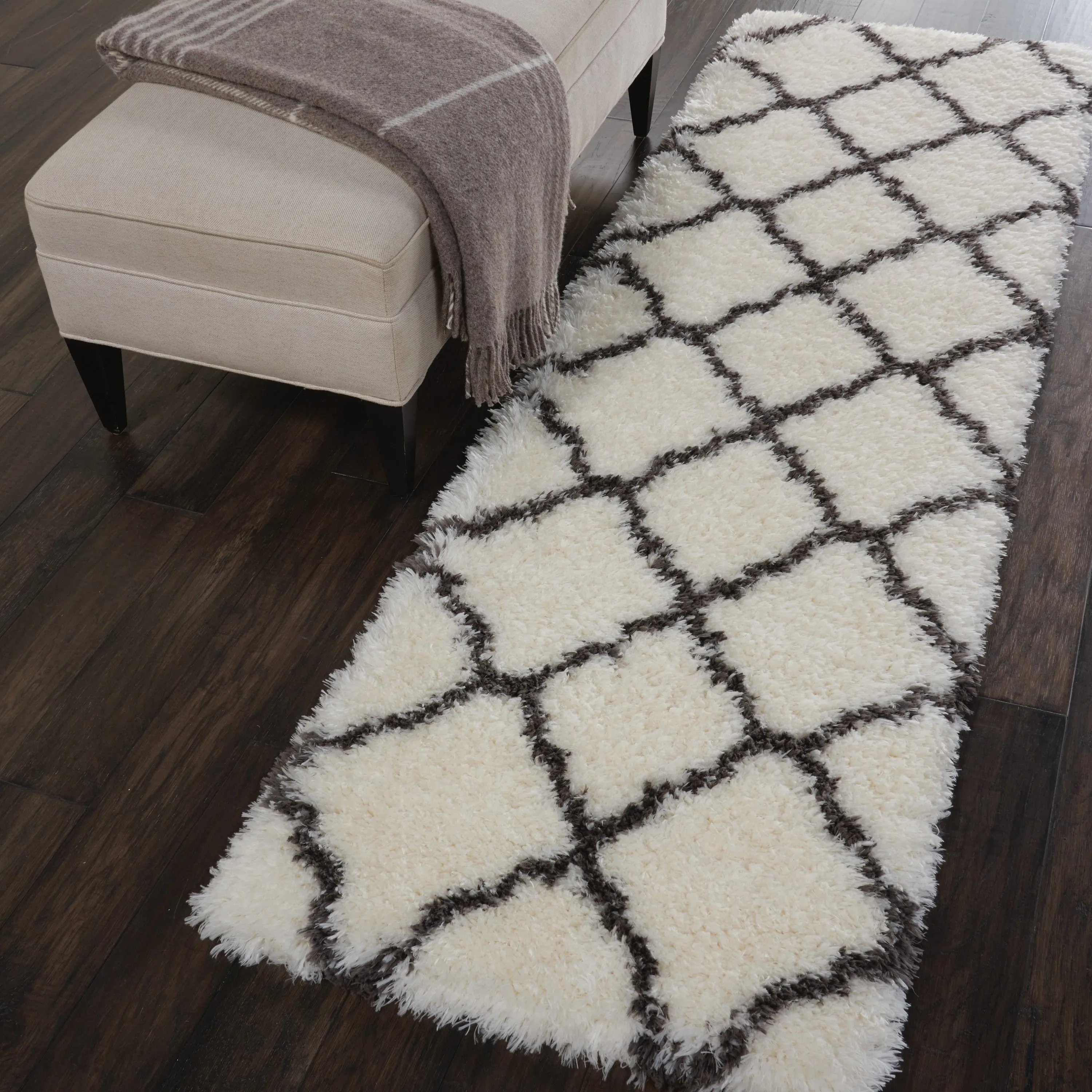 Nourison Ultra Plush Shag Geometric Area Rug