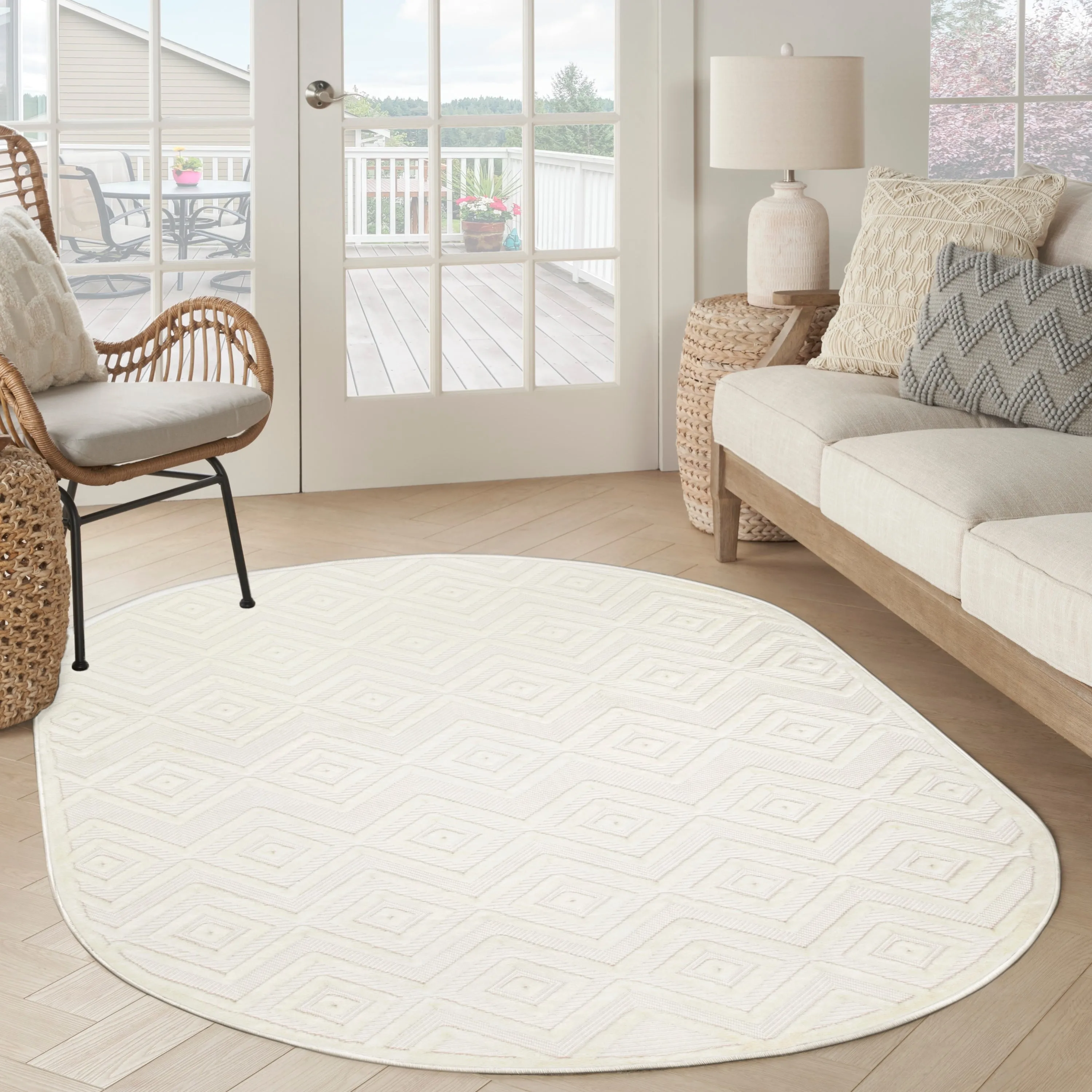 Nourison Versatile Indoor/Outdoor Geometric Flatweave Area Rug