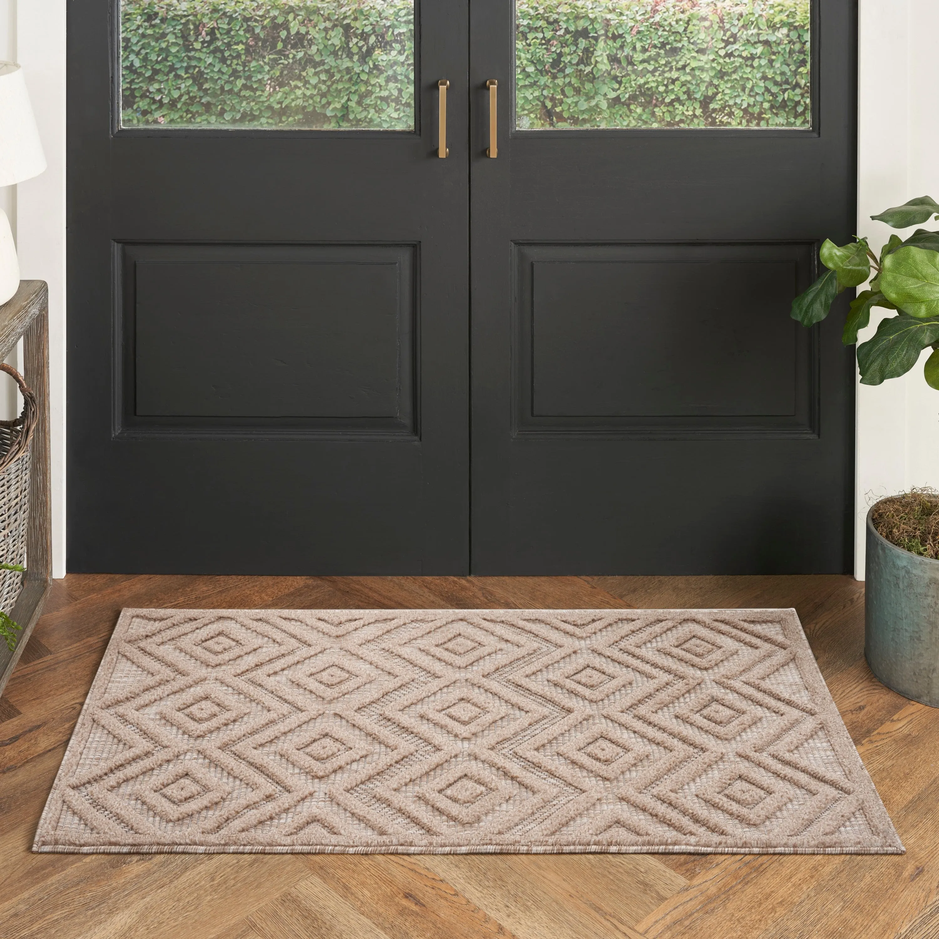 Nourison Versatile Indoor/Outdoor Geometric Flatweave Area Rug