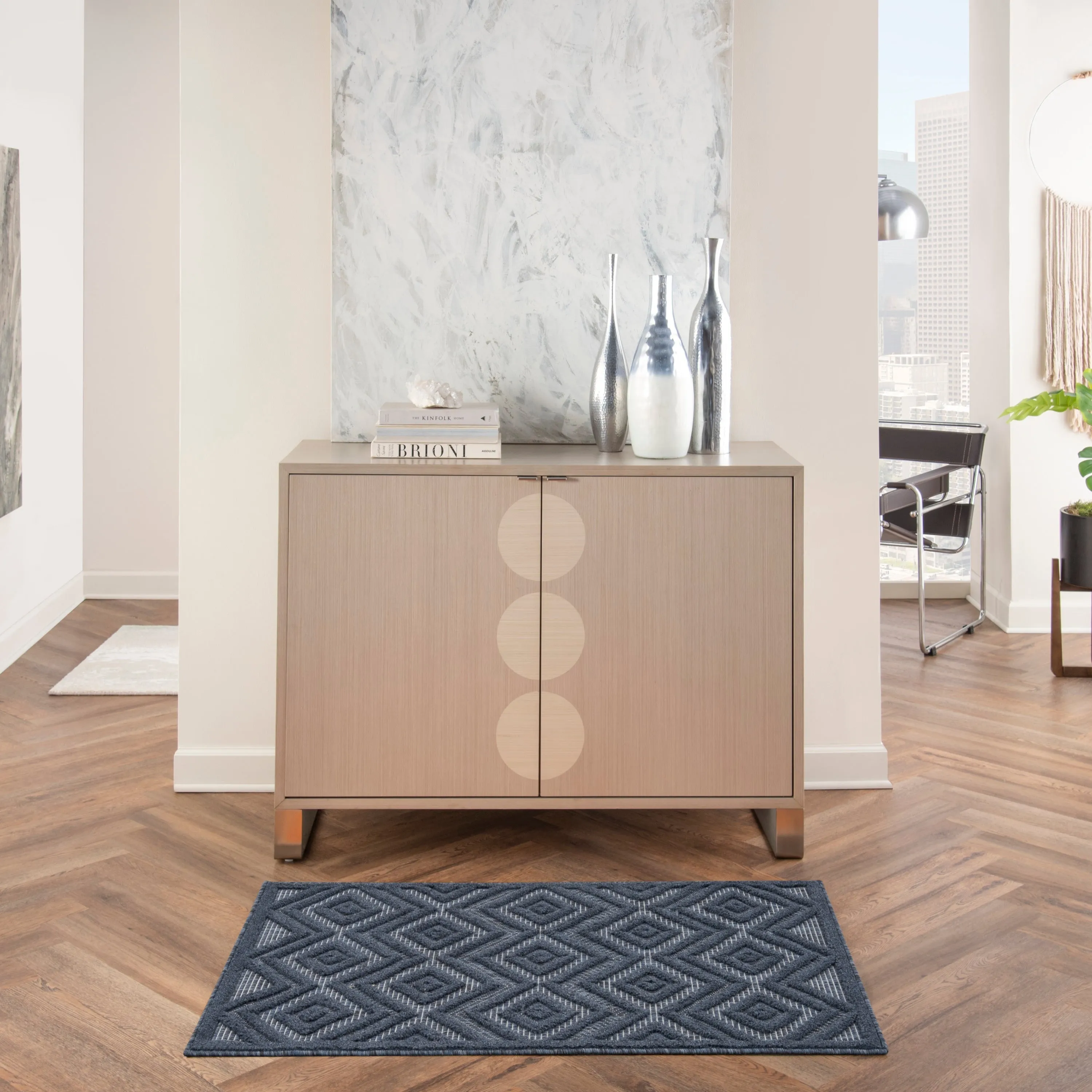 Nourison Versatile Indoor/Outdoor Geometric Flatweave Area Rug