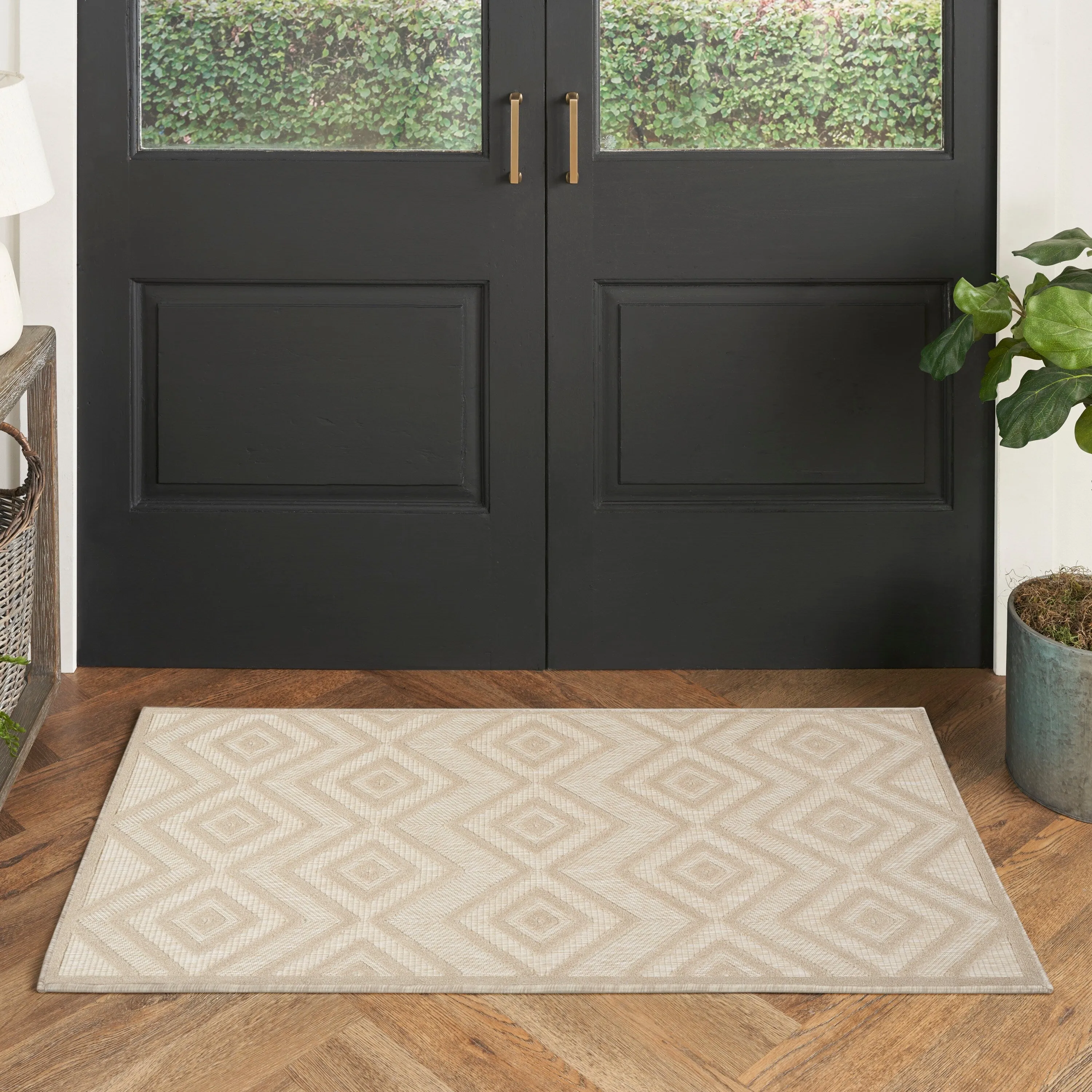 Nourison Versatile Indoor/Outdoor Geometric Flatweave Area Rug