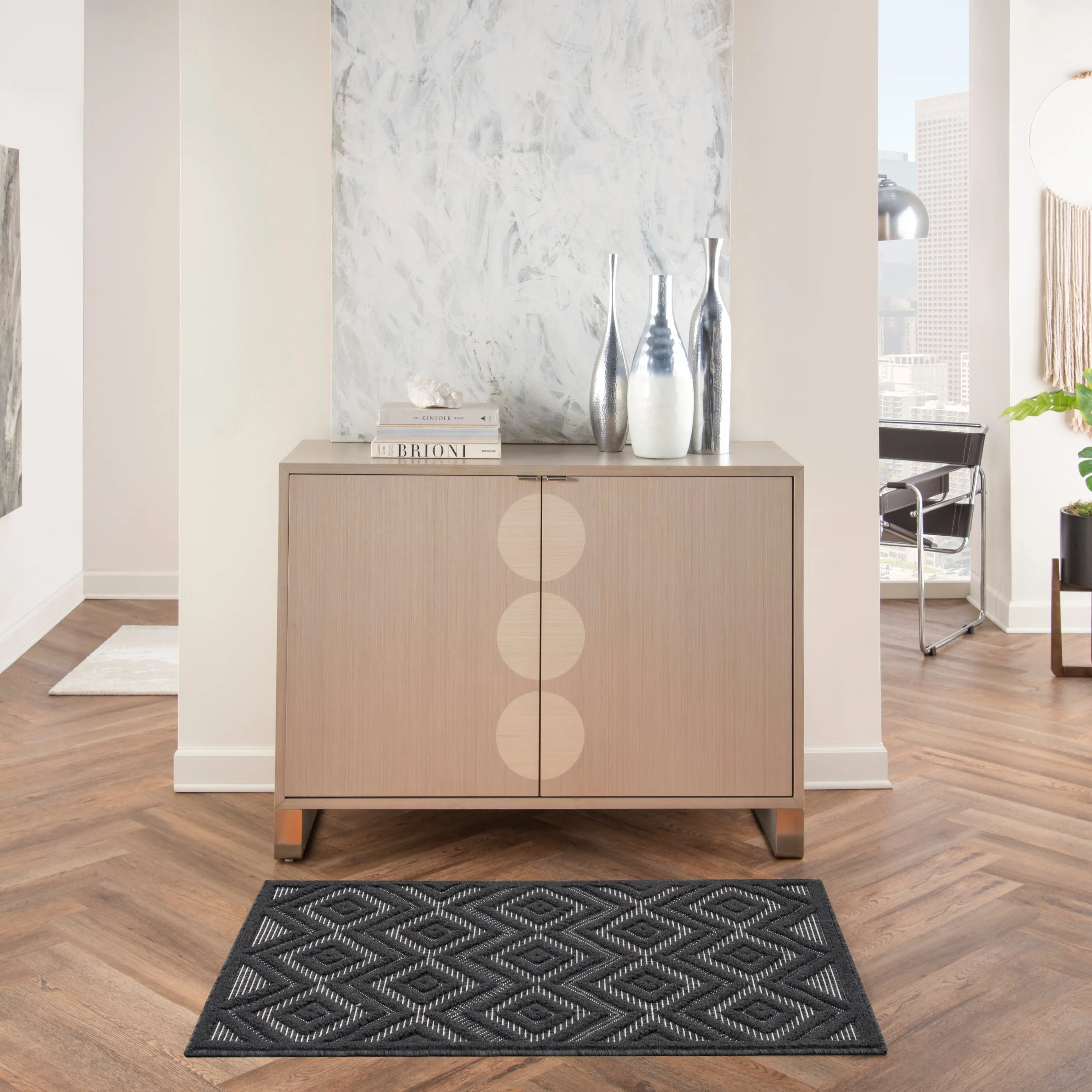 Nourison Versatile Indoor/Outdoor Geometric Flatweave Area Rug