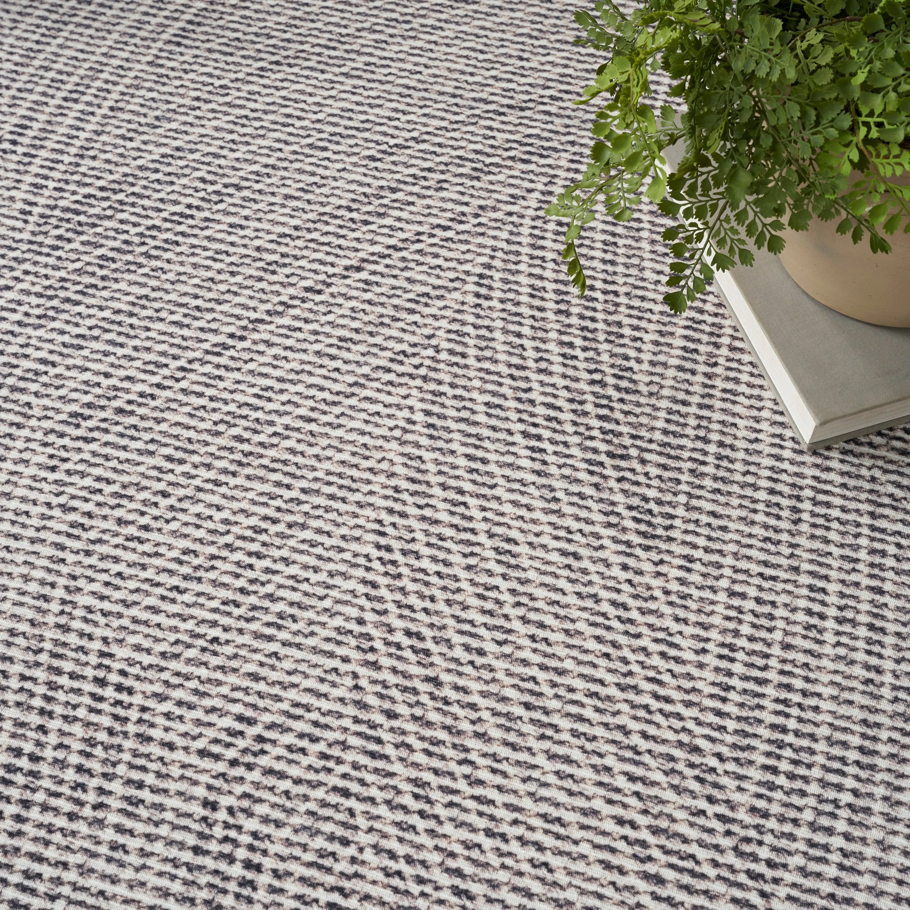 Nourison Washables Indoor Grey Abstract Area Rug