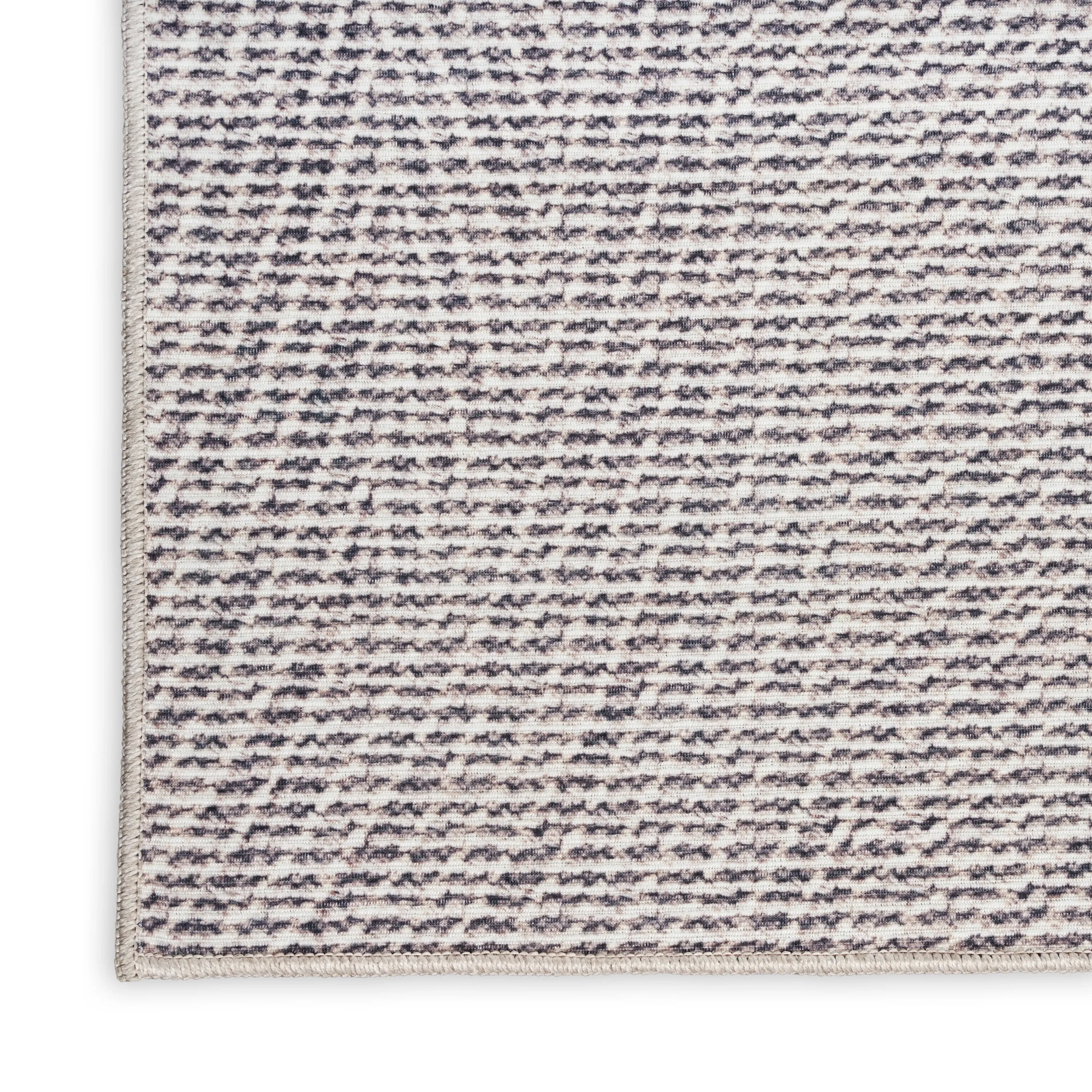 Nourison Washables Indoor Grey Abstract Area Rug