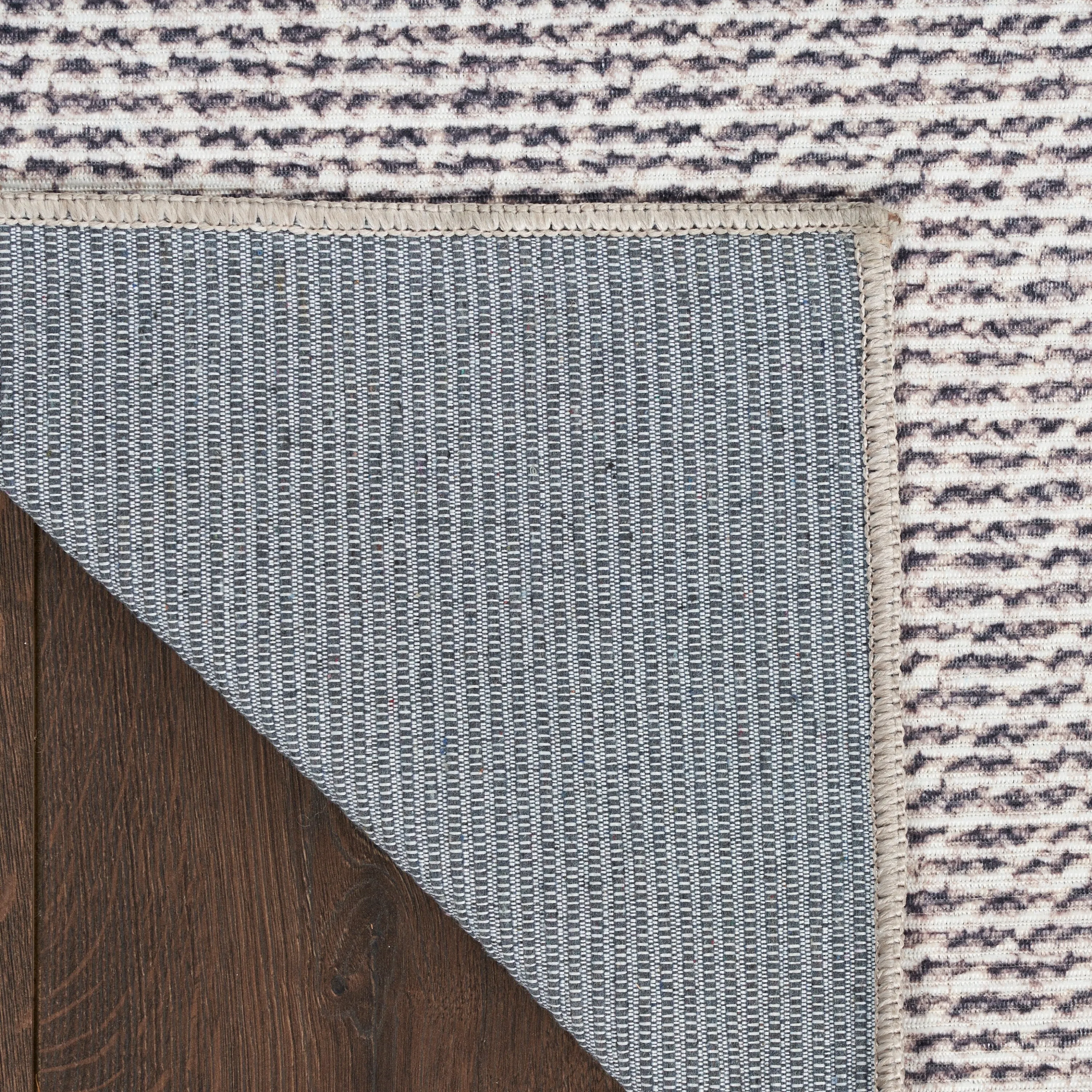 Nourison Washables Indoor Grey Abstract Area Rug