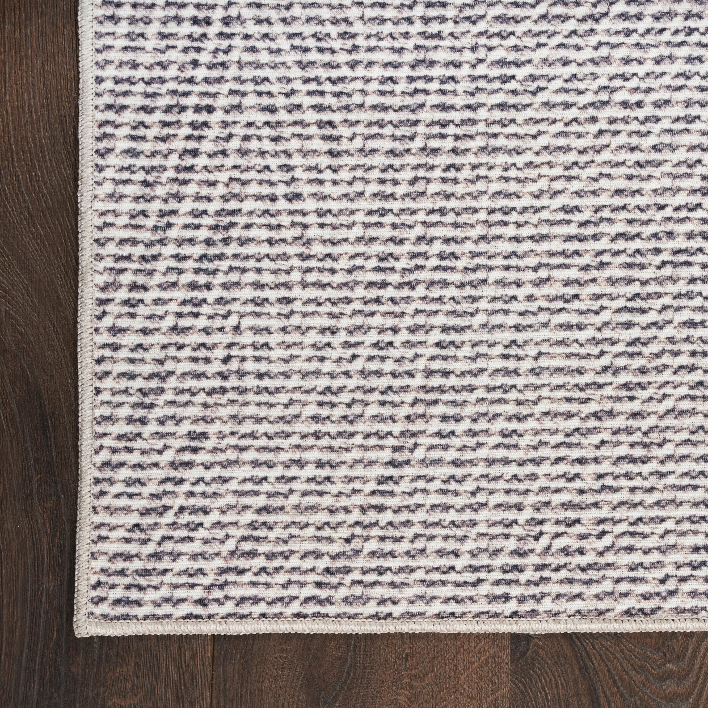 Nourison Washables Indoor Grey Abstract Area Rug