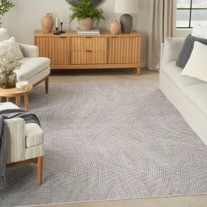 Nourison Washables Indoor Grey Abstract Area Rug