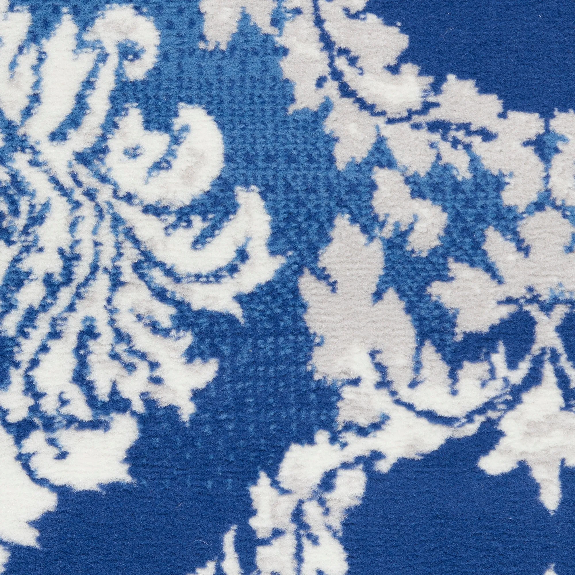 Nourison Whimsicle Boho French Country Floral Blue Ivory Area Rug