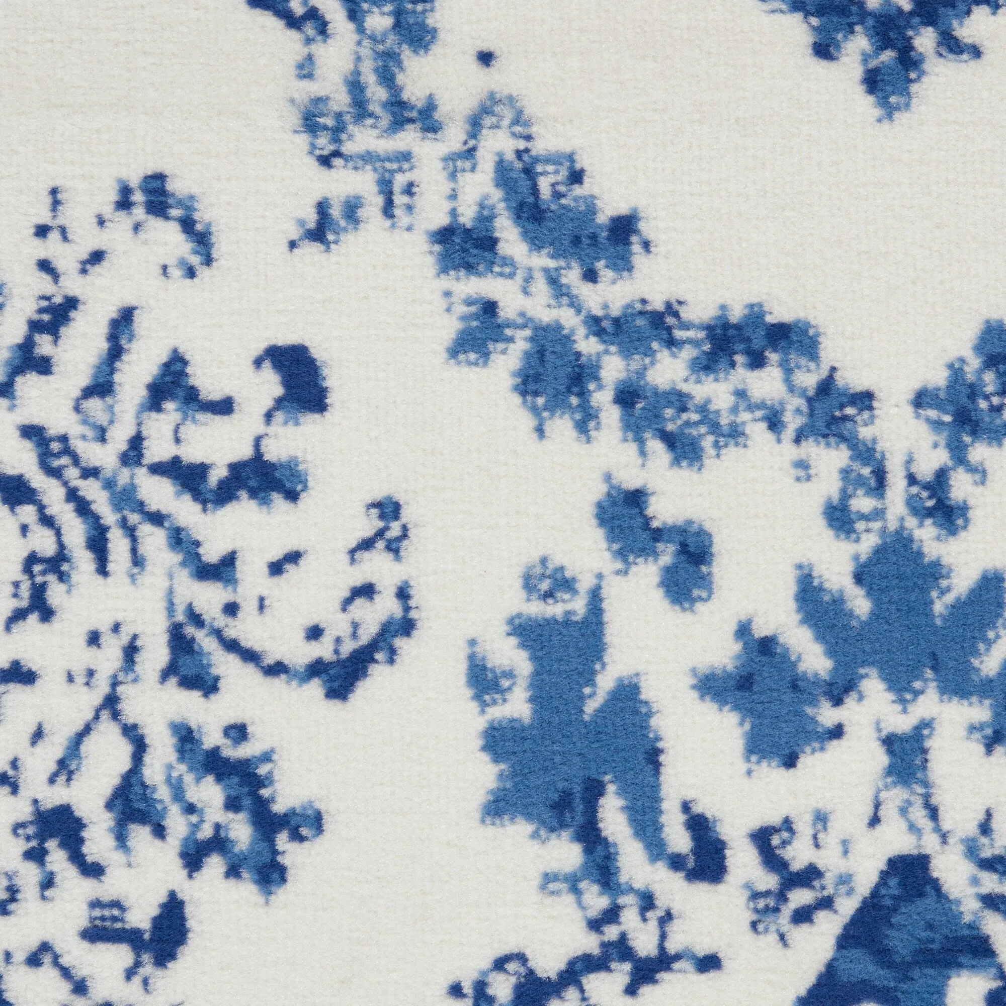 Nourison Whimsicle Boho French Country Floral Blue Ivory Area Rug