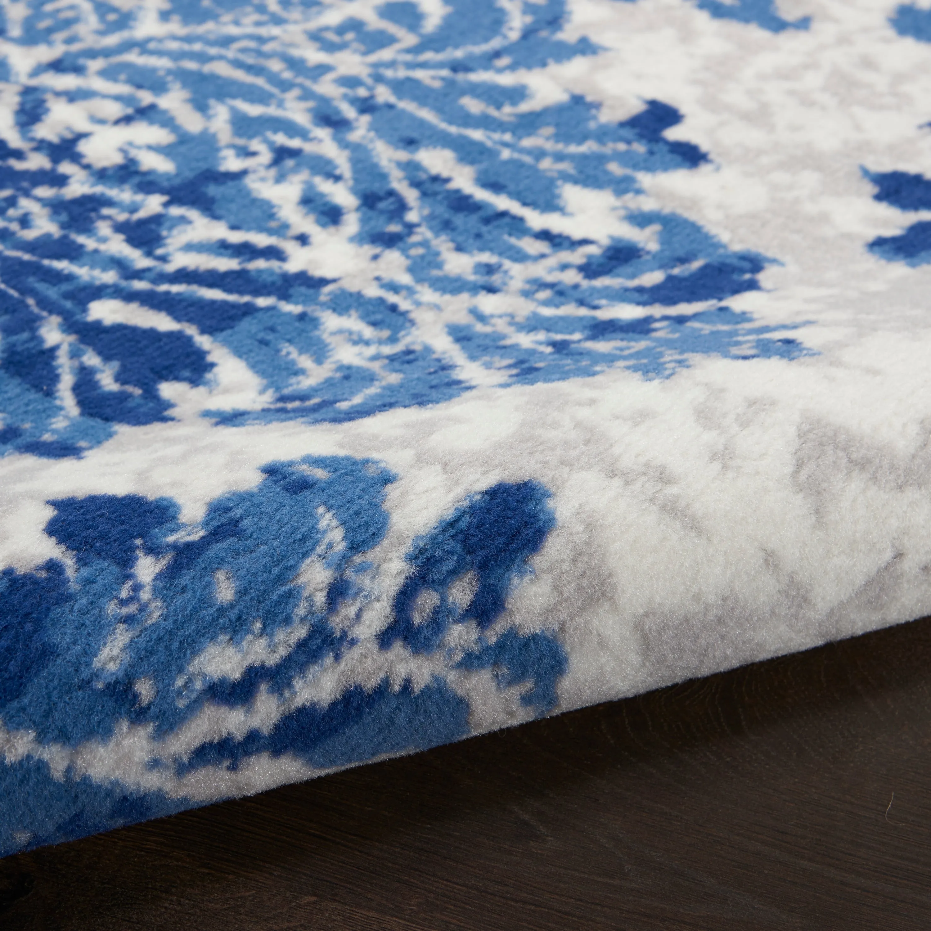 Nourison Whimsicle French Country Botanical Ivory Navy Area Rug