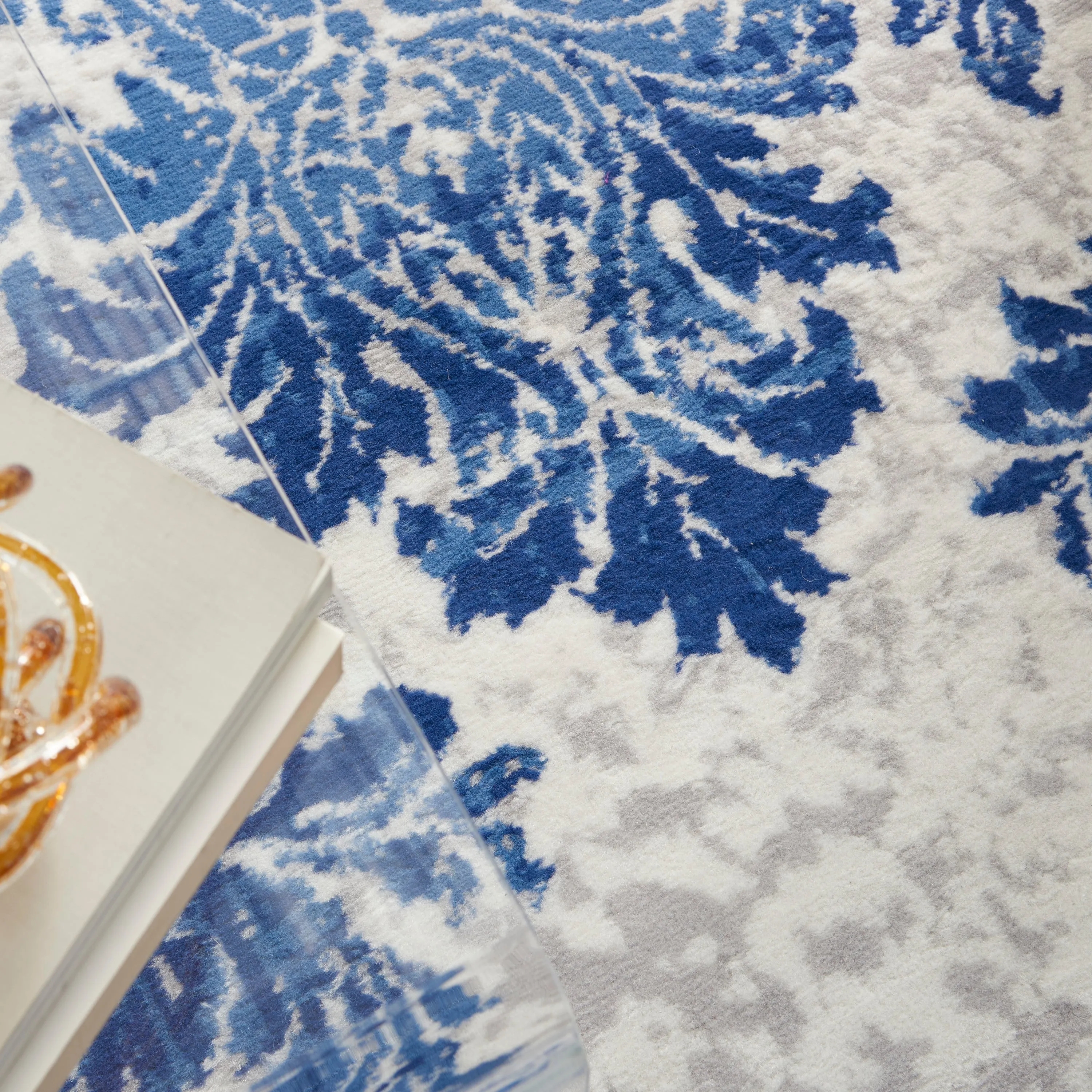 Nourison Whimsicle French Country Botanical Ivory Navy Area Rug