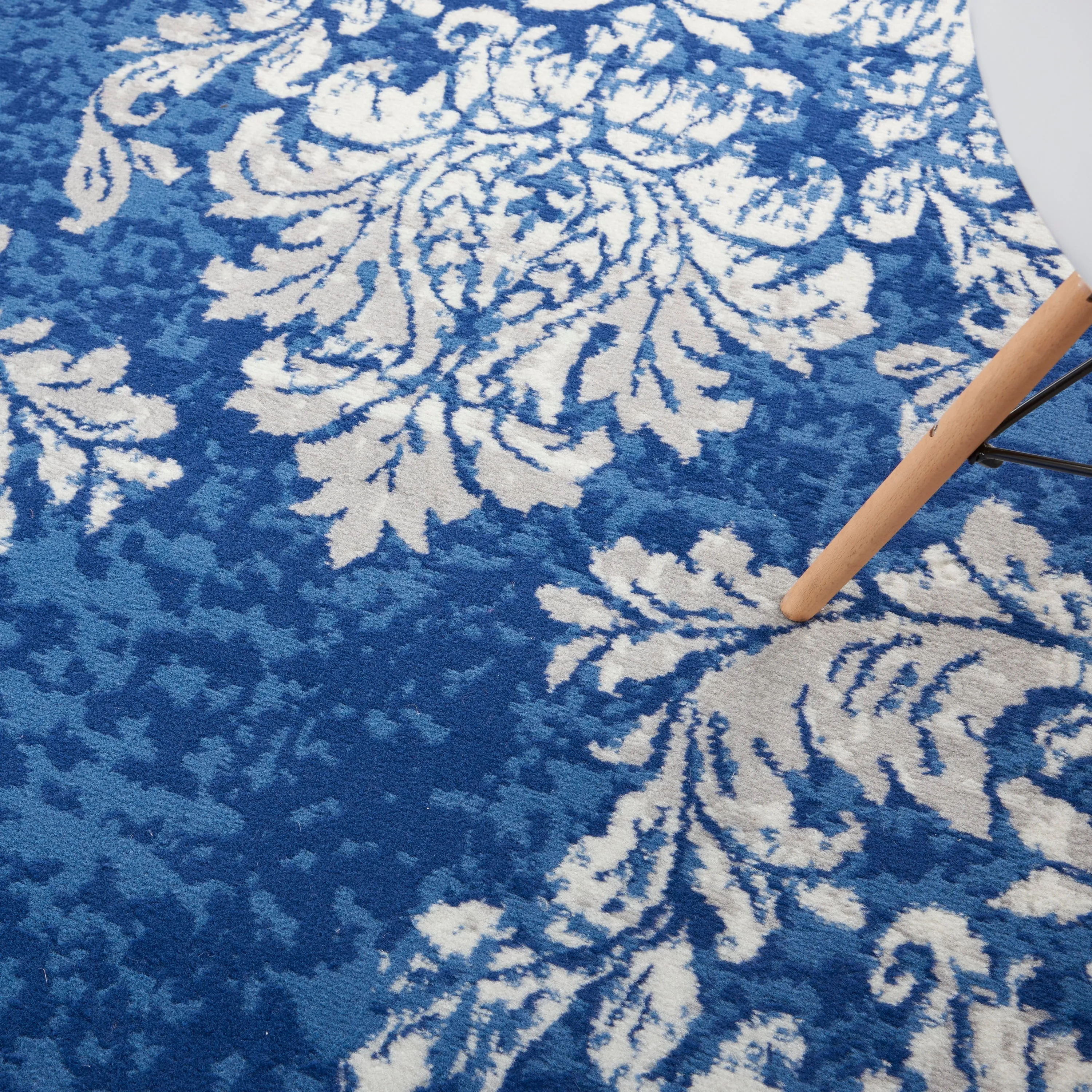 Nourison Whimsicle French Country Botanical Ivory Navy Area Rug