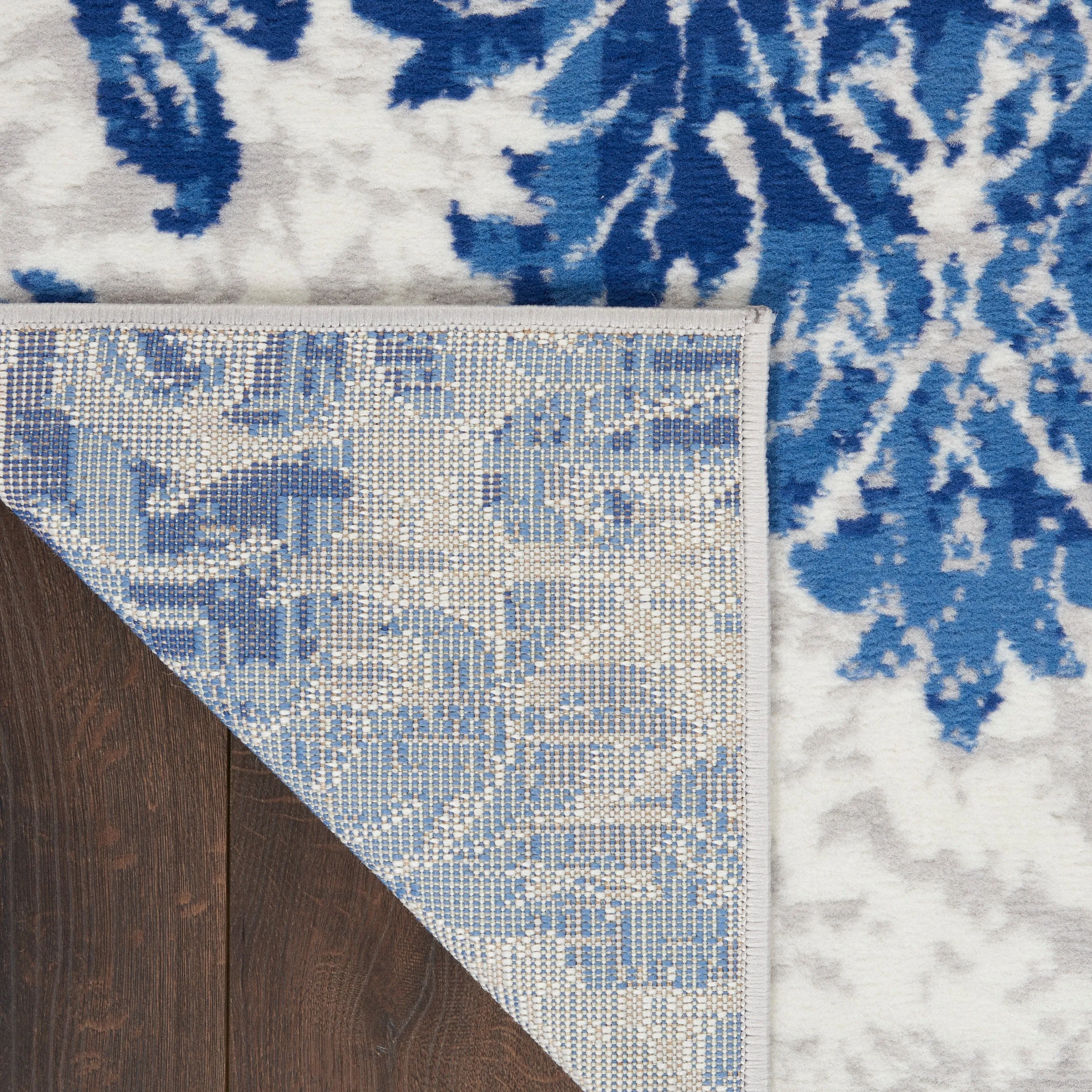 Nourison Whimsicle French Country Botanical Ivory Navy Area Rug