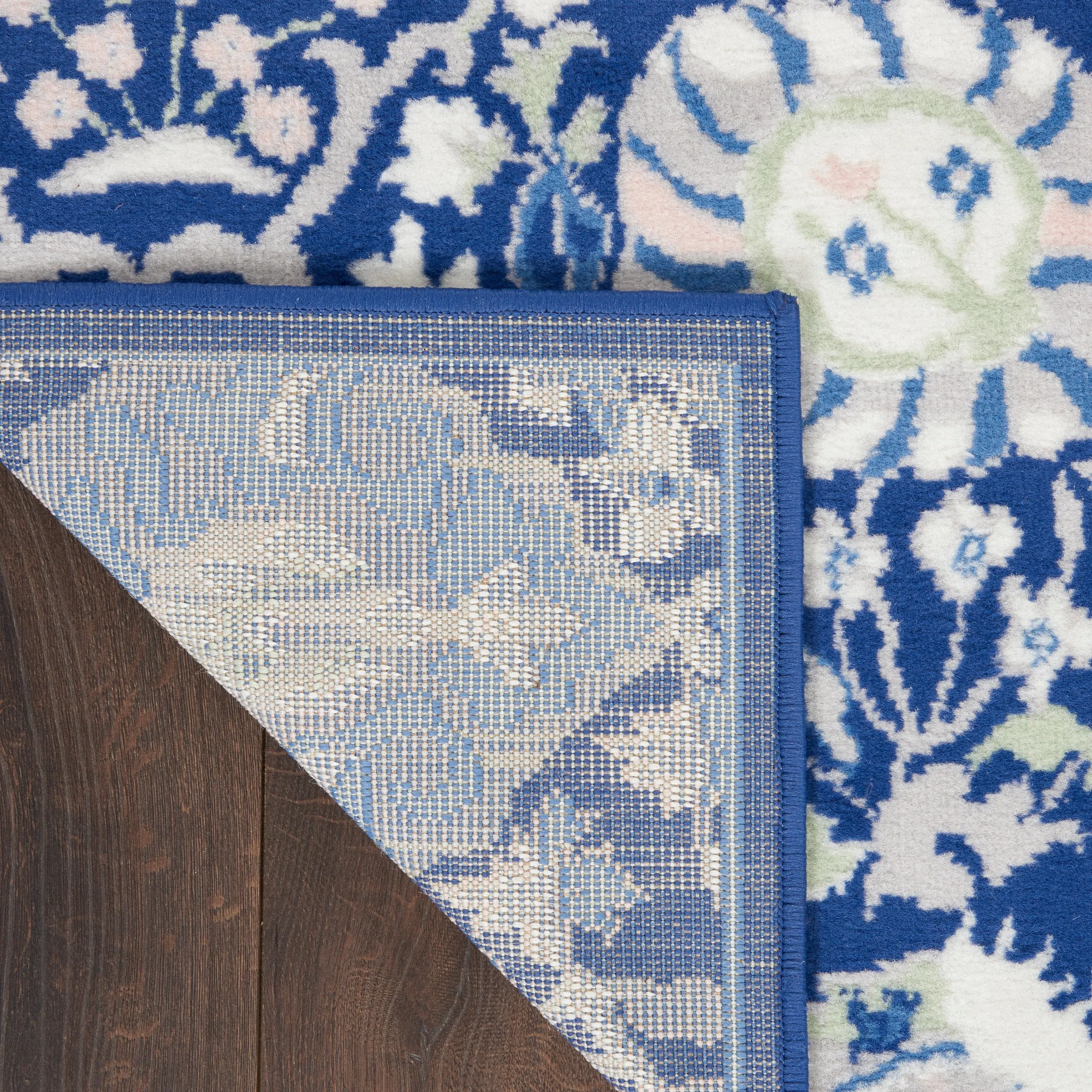 Nourison Whimsicle Modern Persian Floral Navy Ivory Area Rug
