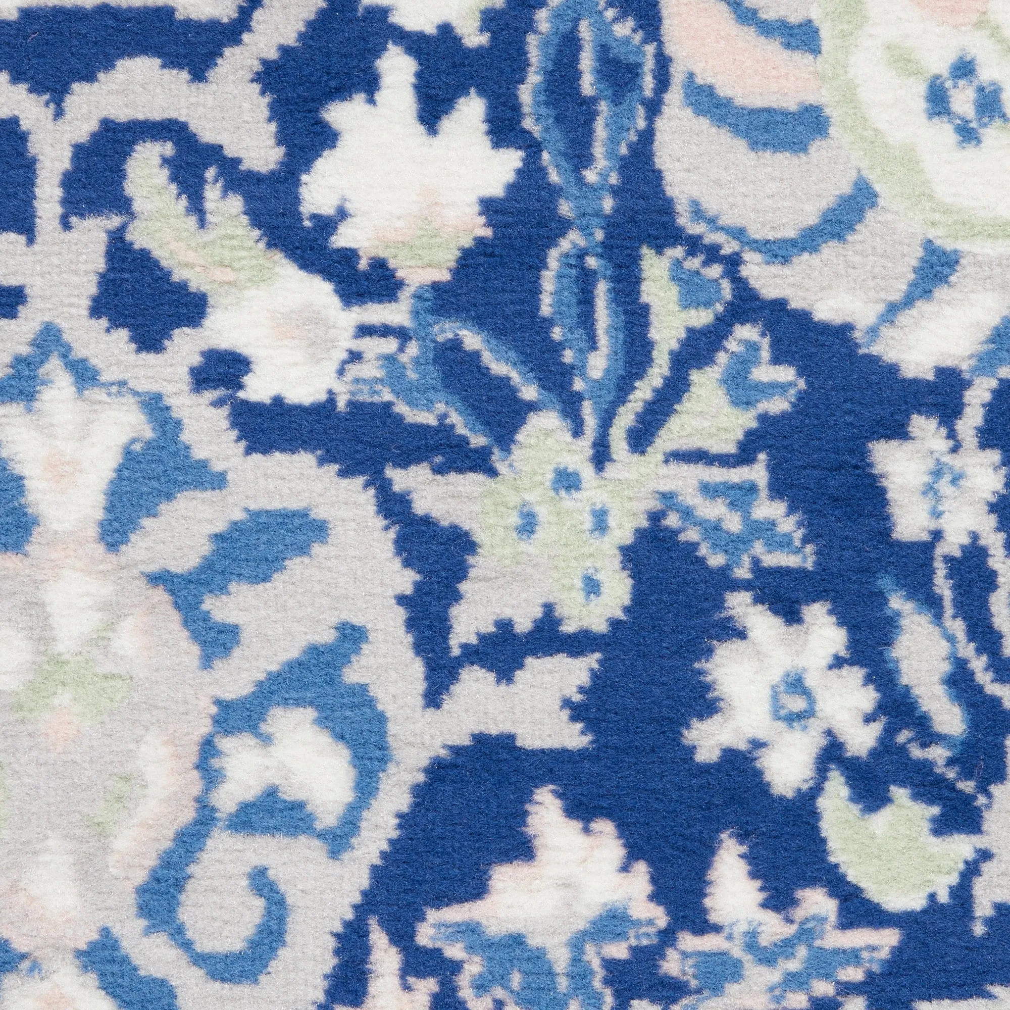 Nourison Whimsicle Modern Persian Floral Navy Ivory Area Rug
