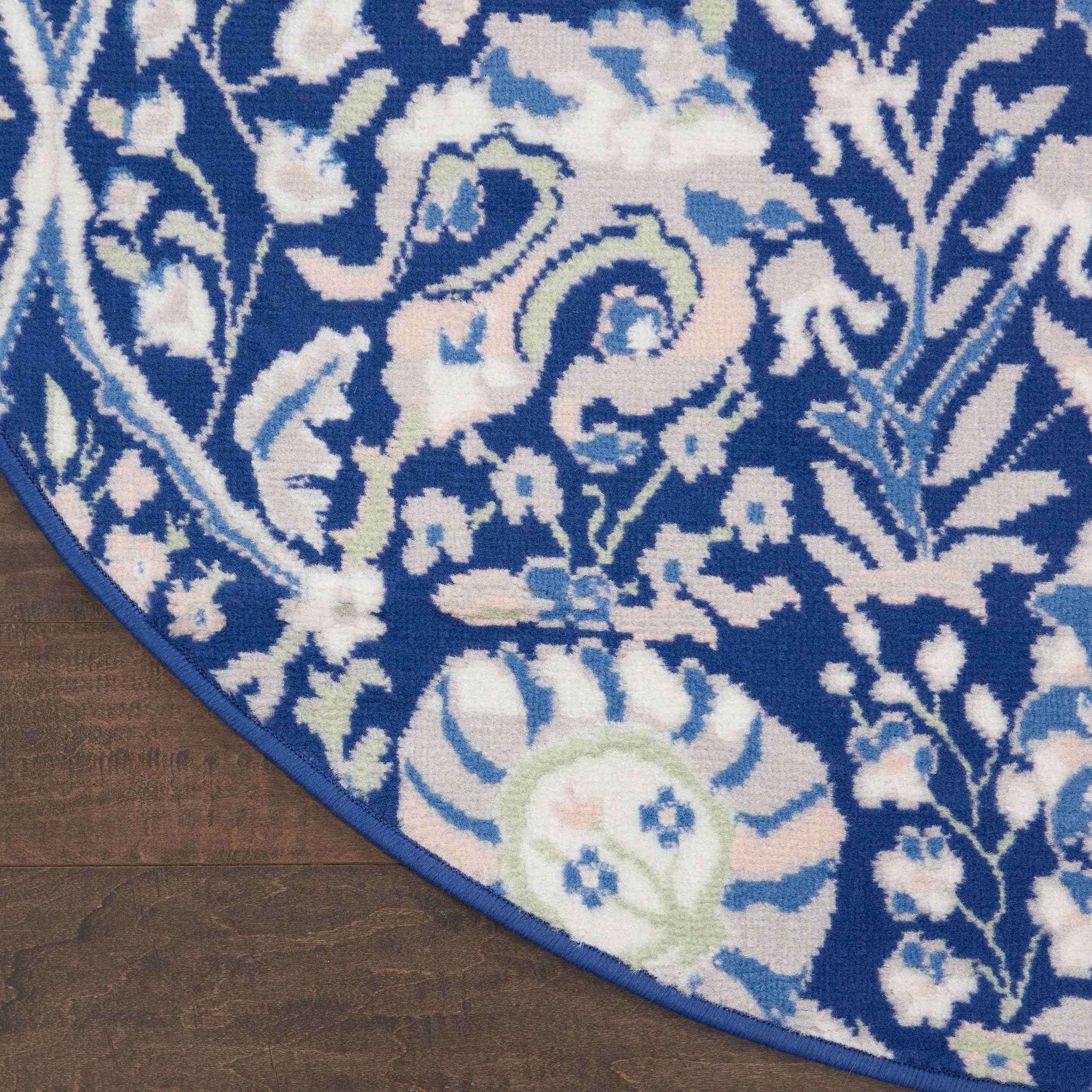 Nourison Whimsicle Modern Persian Floral Navy Ivory Area Rug