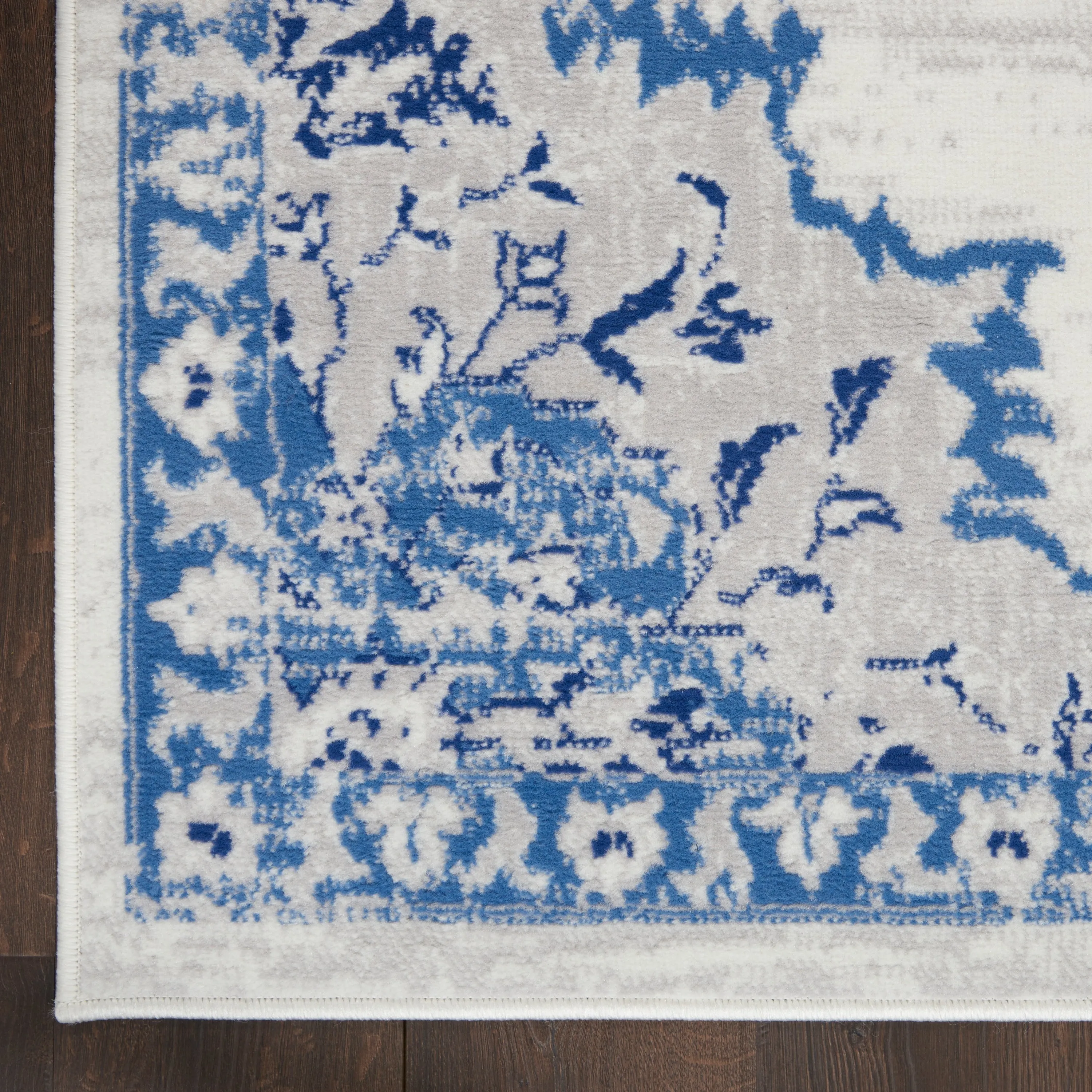 Nourison Whimsicle Persian Medallion Ivory Blue Area Rug
