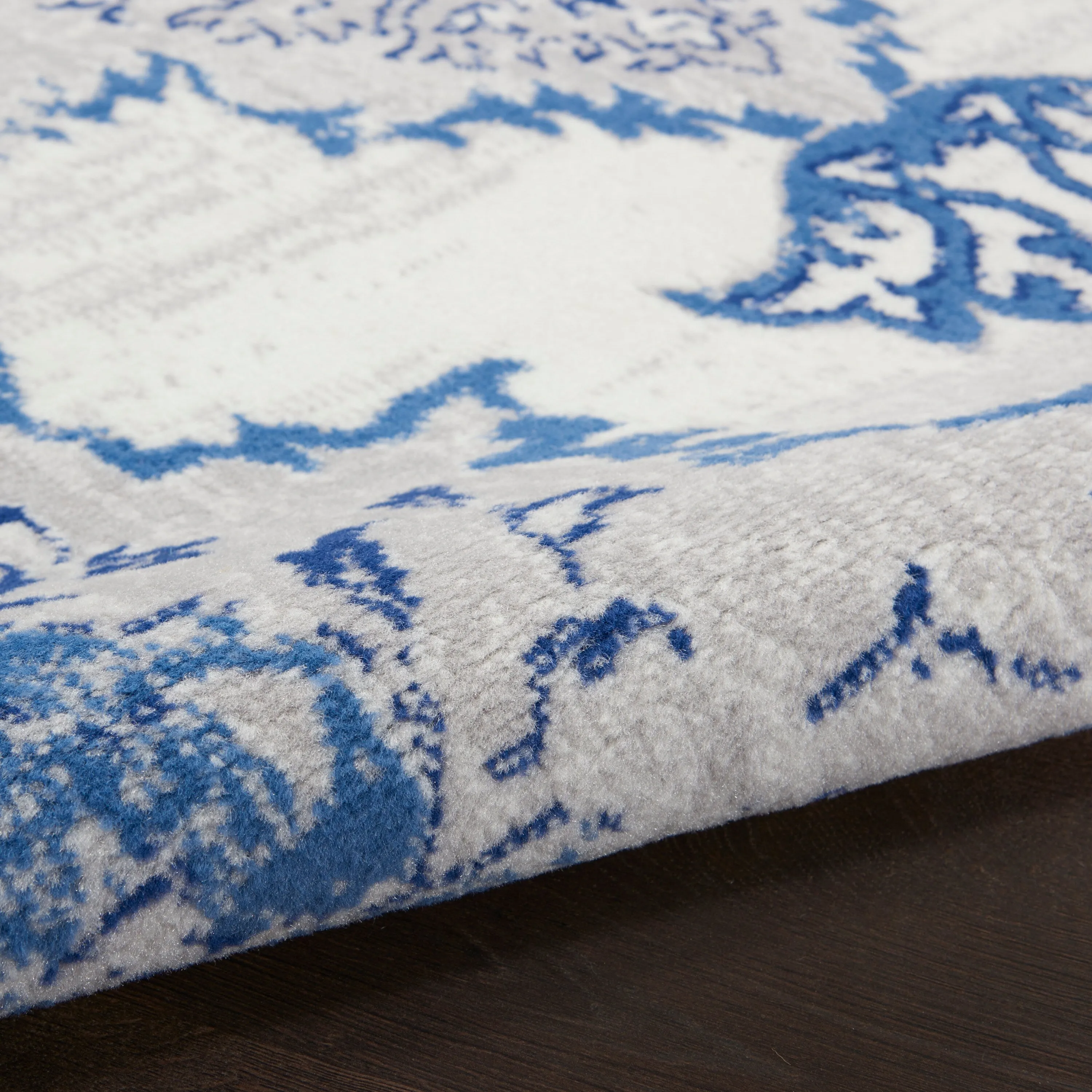 Nourison Whimsicle Persian Medallion Ivory Blue Area Rug