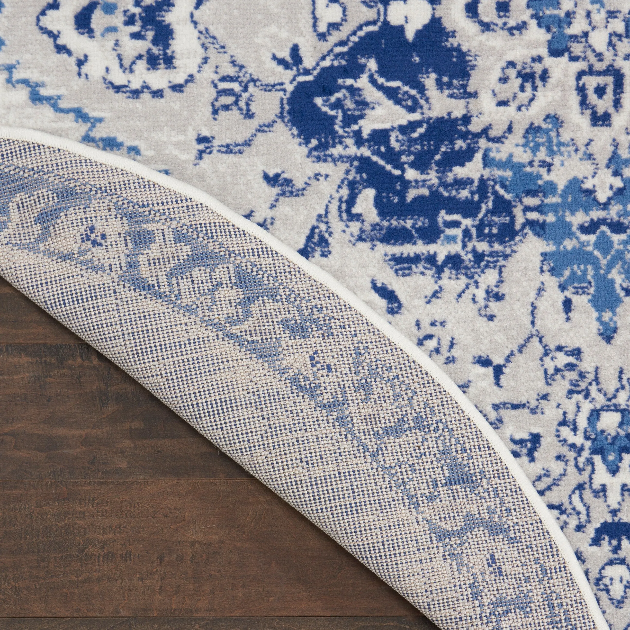 Nourison Whimsicle Persian Medallion Ivory Blue Area Rug