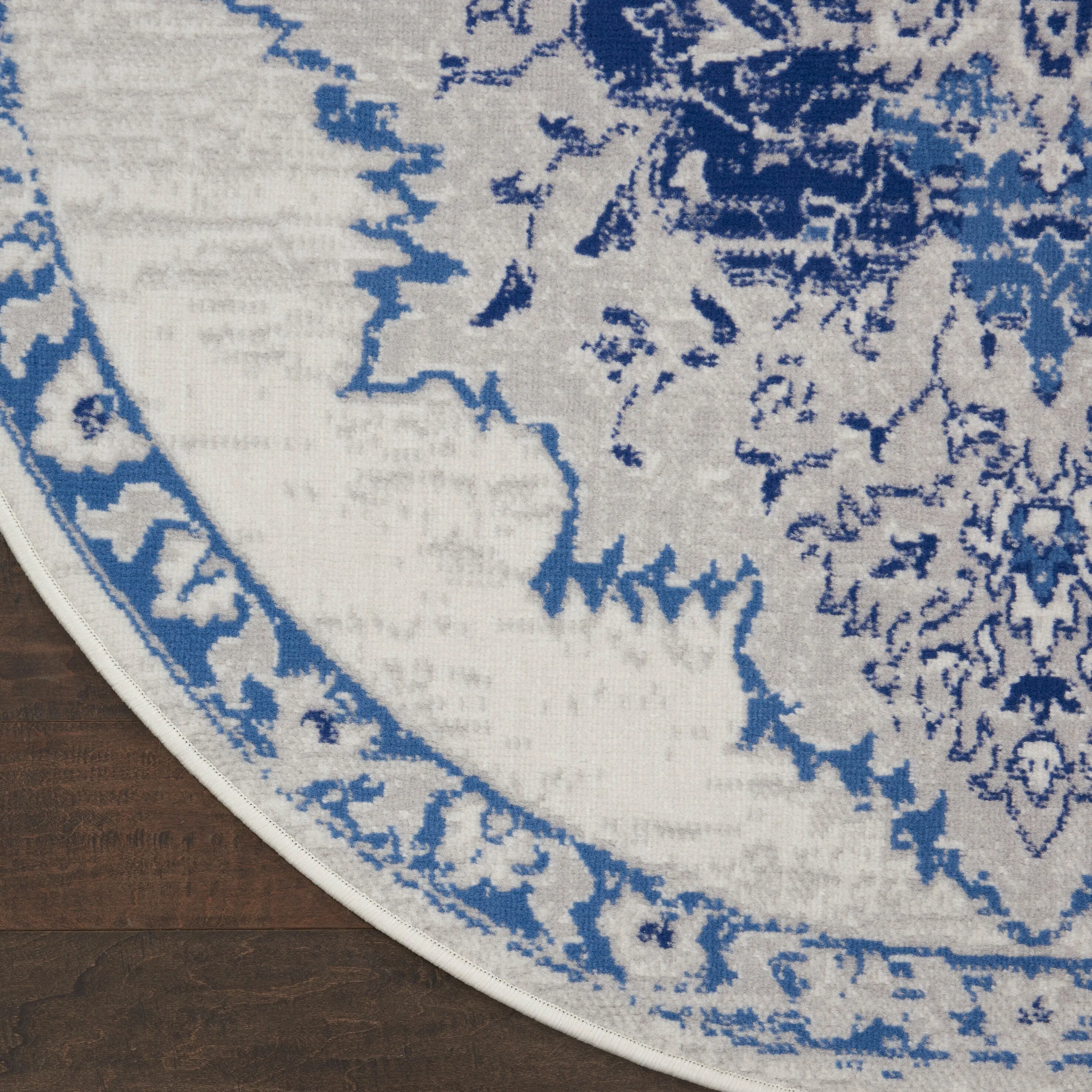 Nourison Whimsicle Persian Medallion Ivory Blue Area Rug