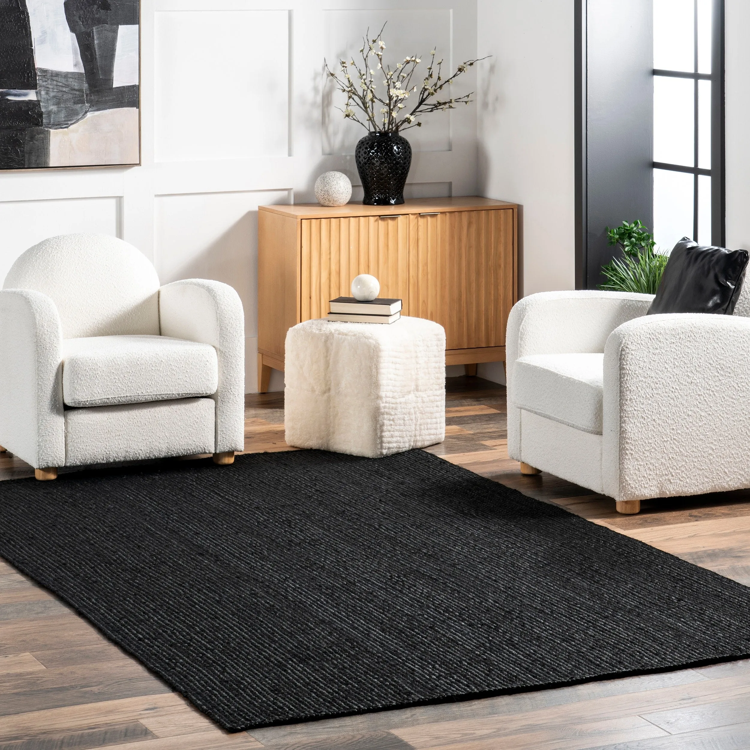 Nuloom Adelaida Farmhouse Jute Area Rug