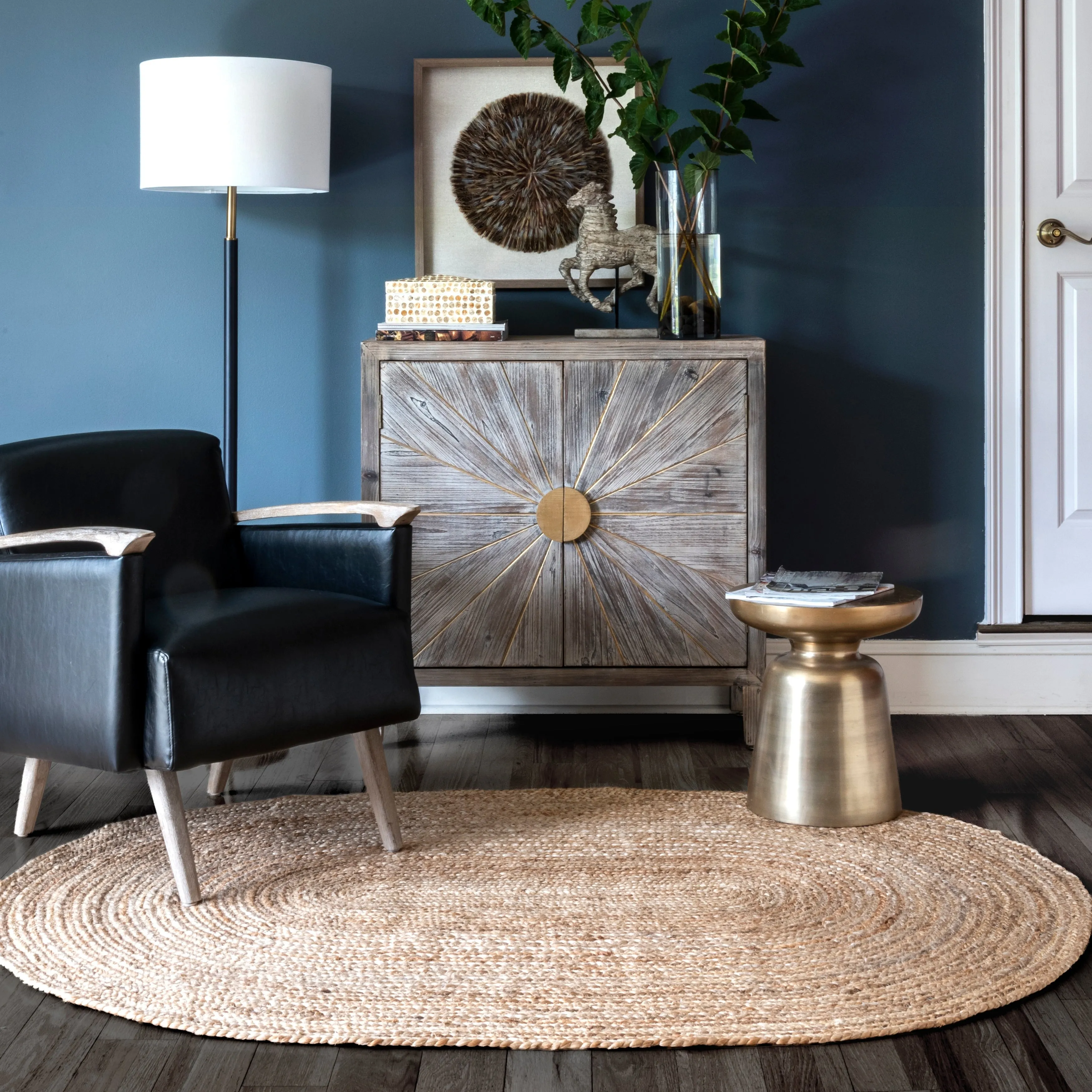 Nuloom Adelaida Farmhouse Jute Area Rug