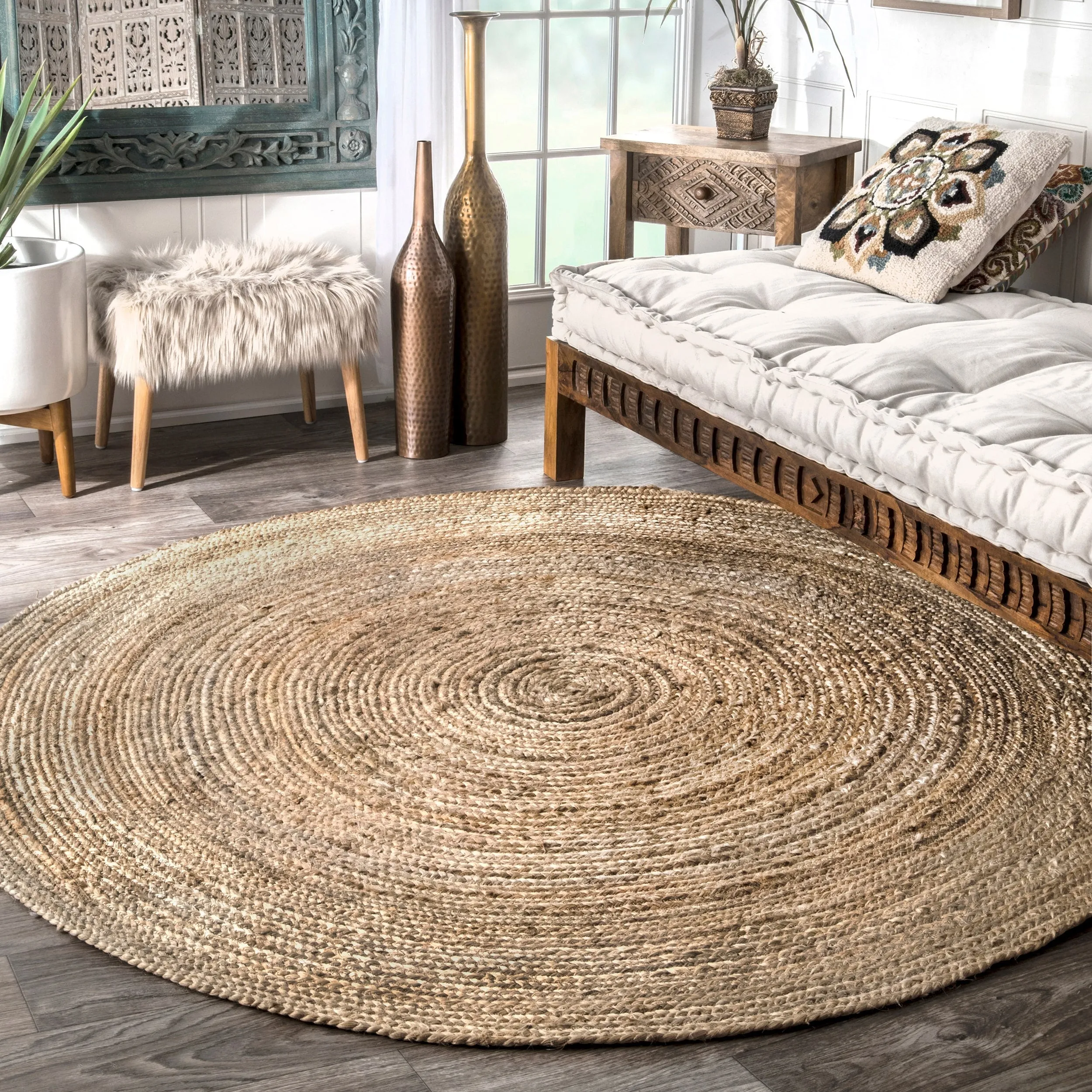 Nuloom Adelaida Farmhouse Jute Area Rug