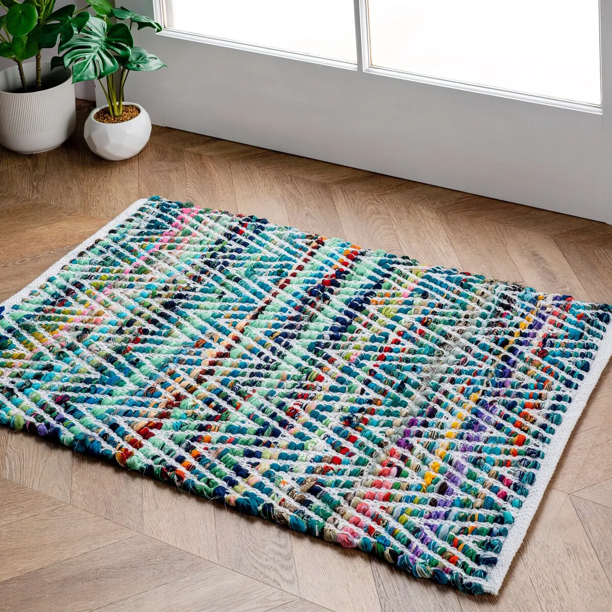 Nuloom Boho Handmade Flatweave Chevron Cotton Rug
