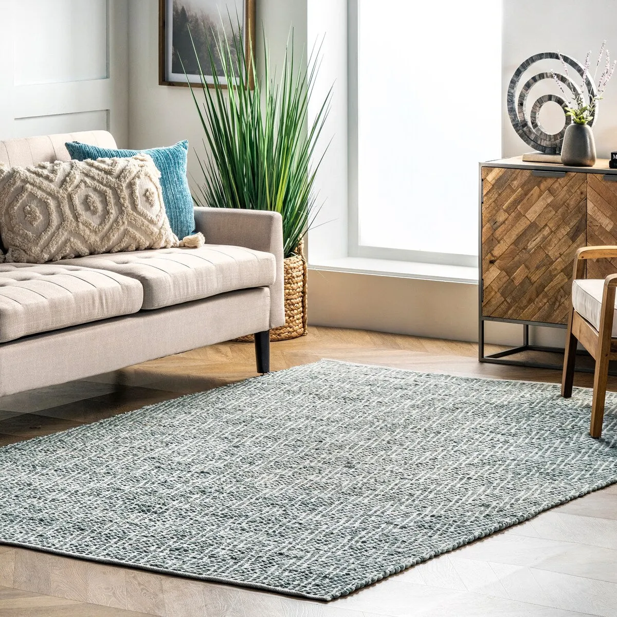 Nuloom Boho Handmade Flatweave Chevron Cotton Rug
