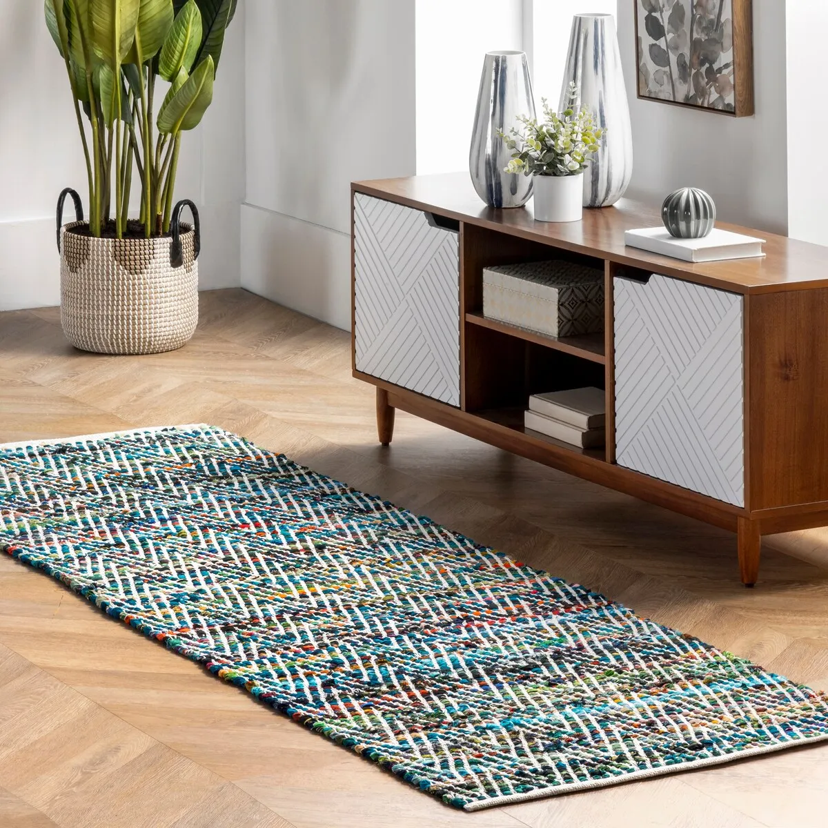Nuloom Boho Handmade Flatweave Chevron Cotton Rug