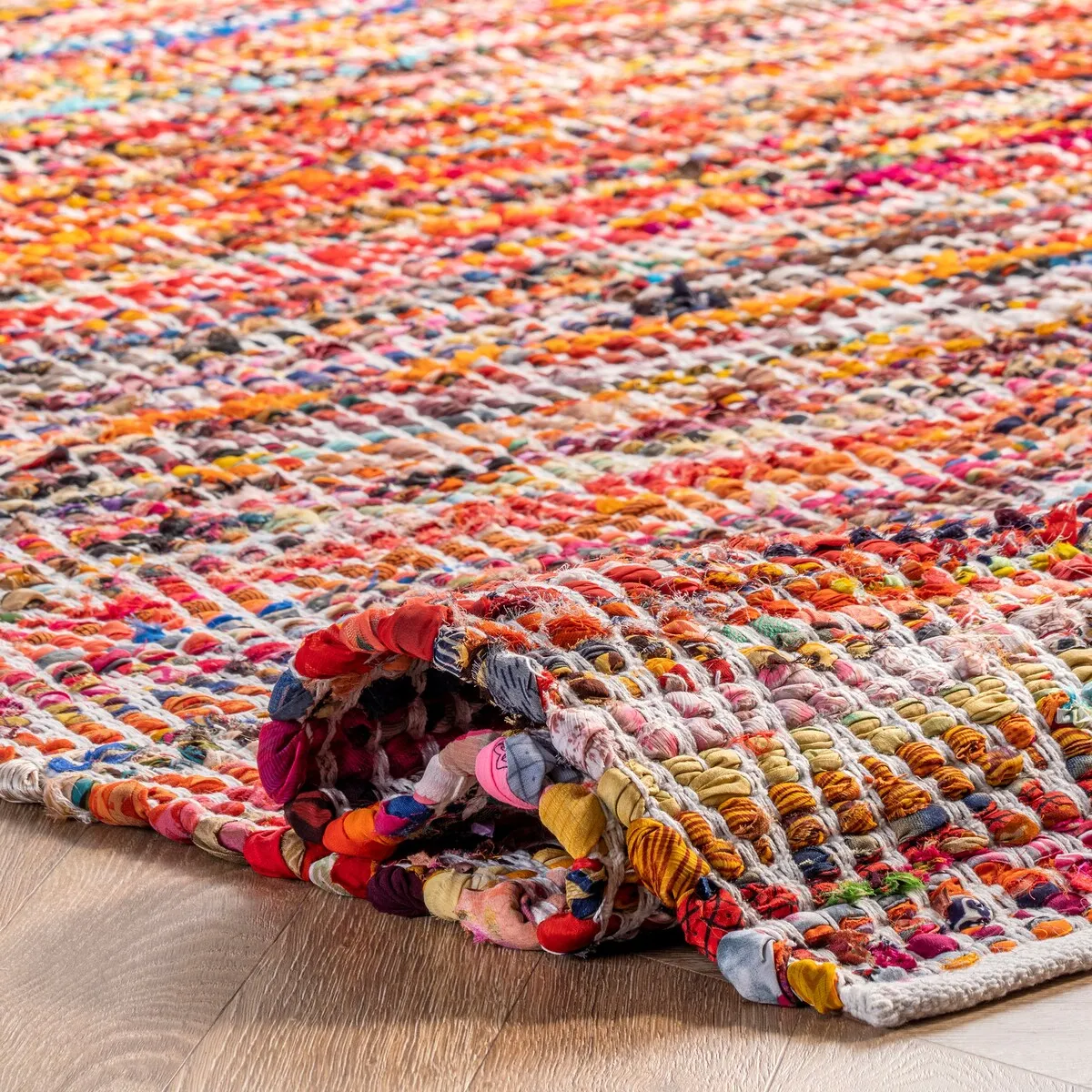 Nuloom Boho Handmade Flatweave Chevron Cotton Rug