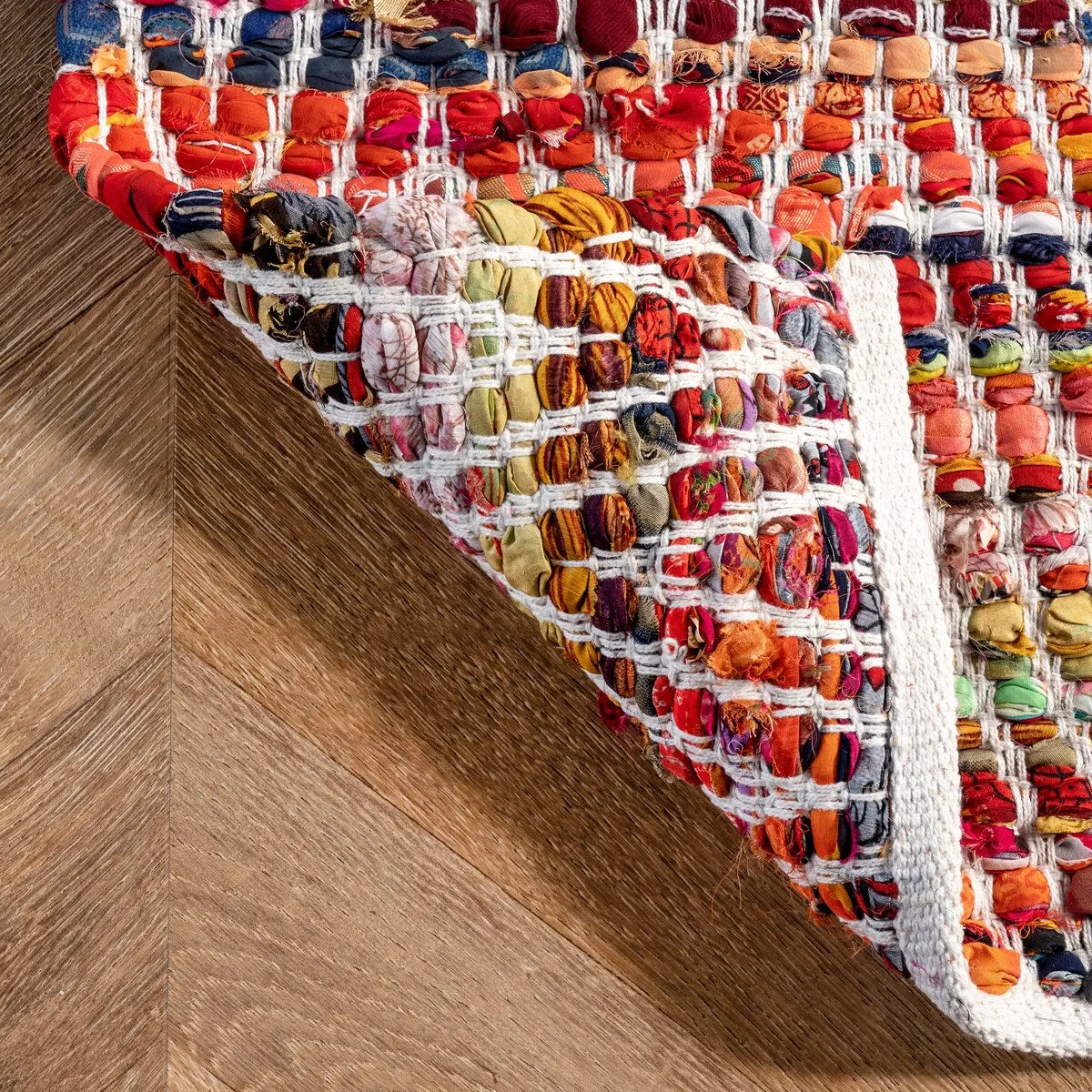 Nuloom Boho Handmade Flatweave Chevron Cotton Rug