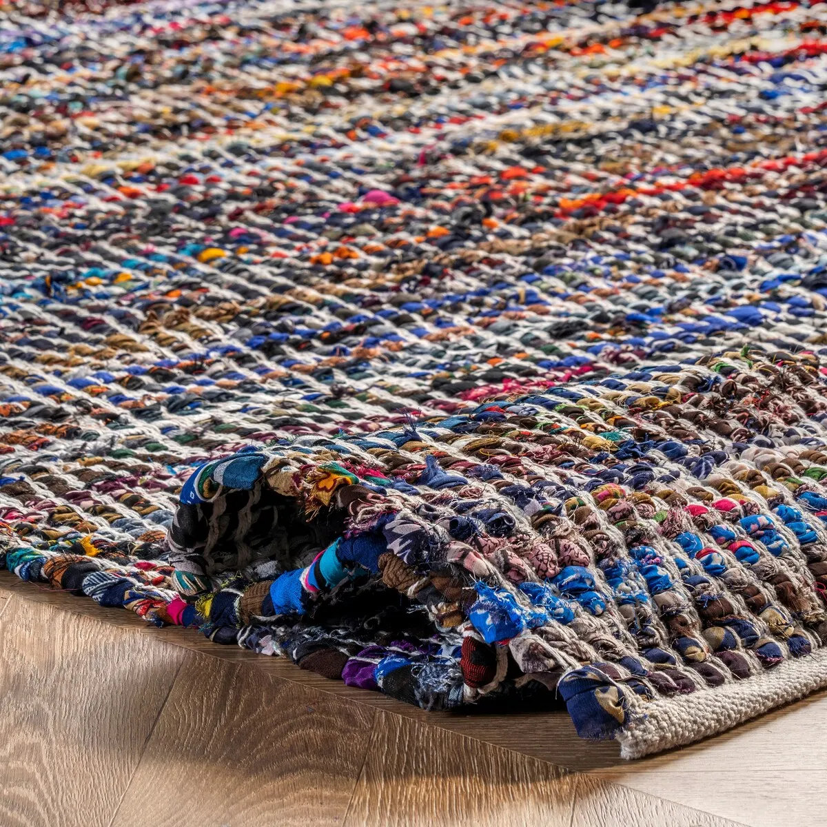 Nuloom Boho Handmade Flatweave Chevron Cotton Rug