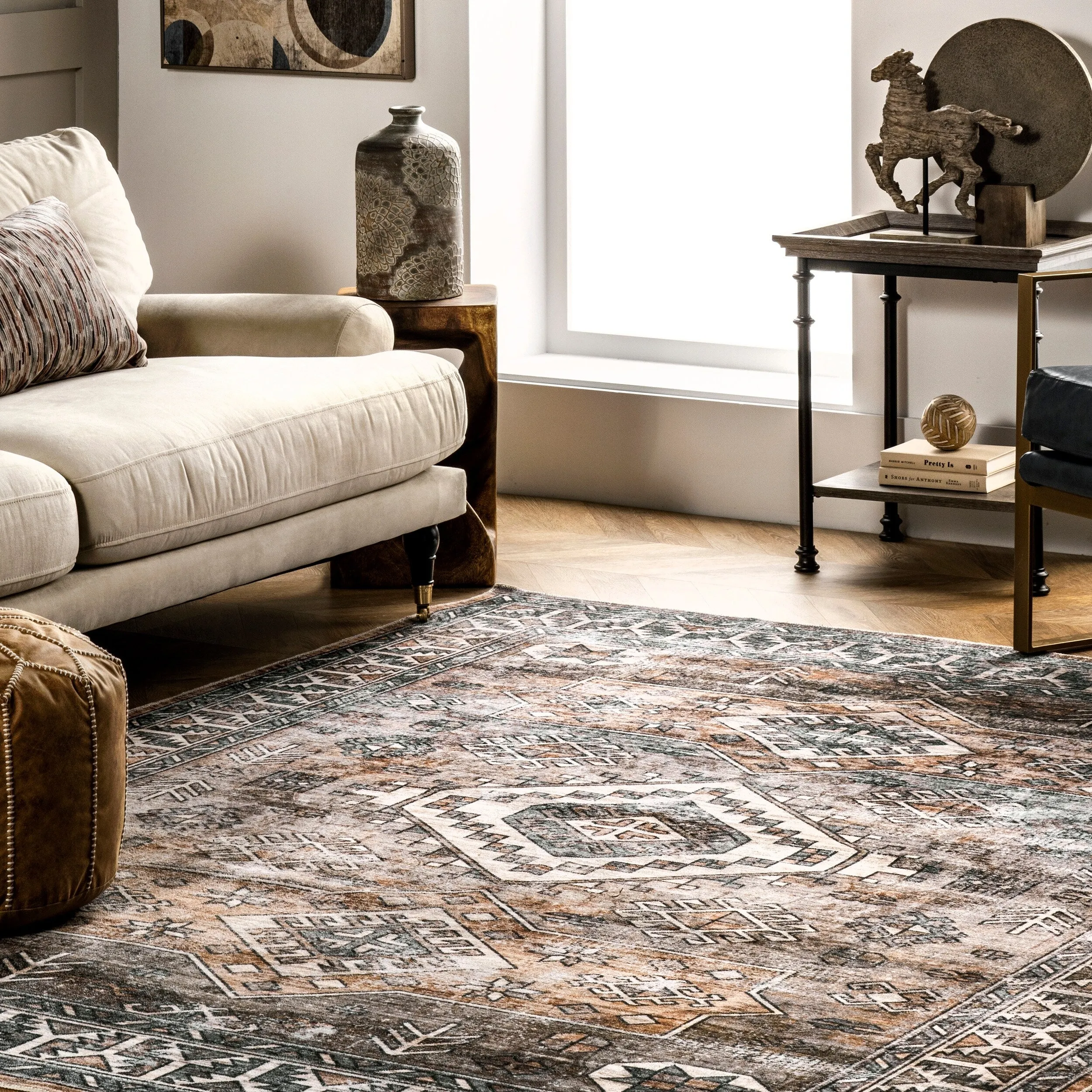Nuloom Bowie SpinClean Machine Washable Tribal Pattern Area Rug