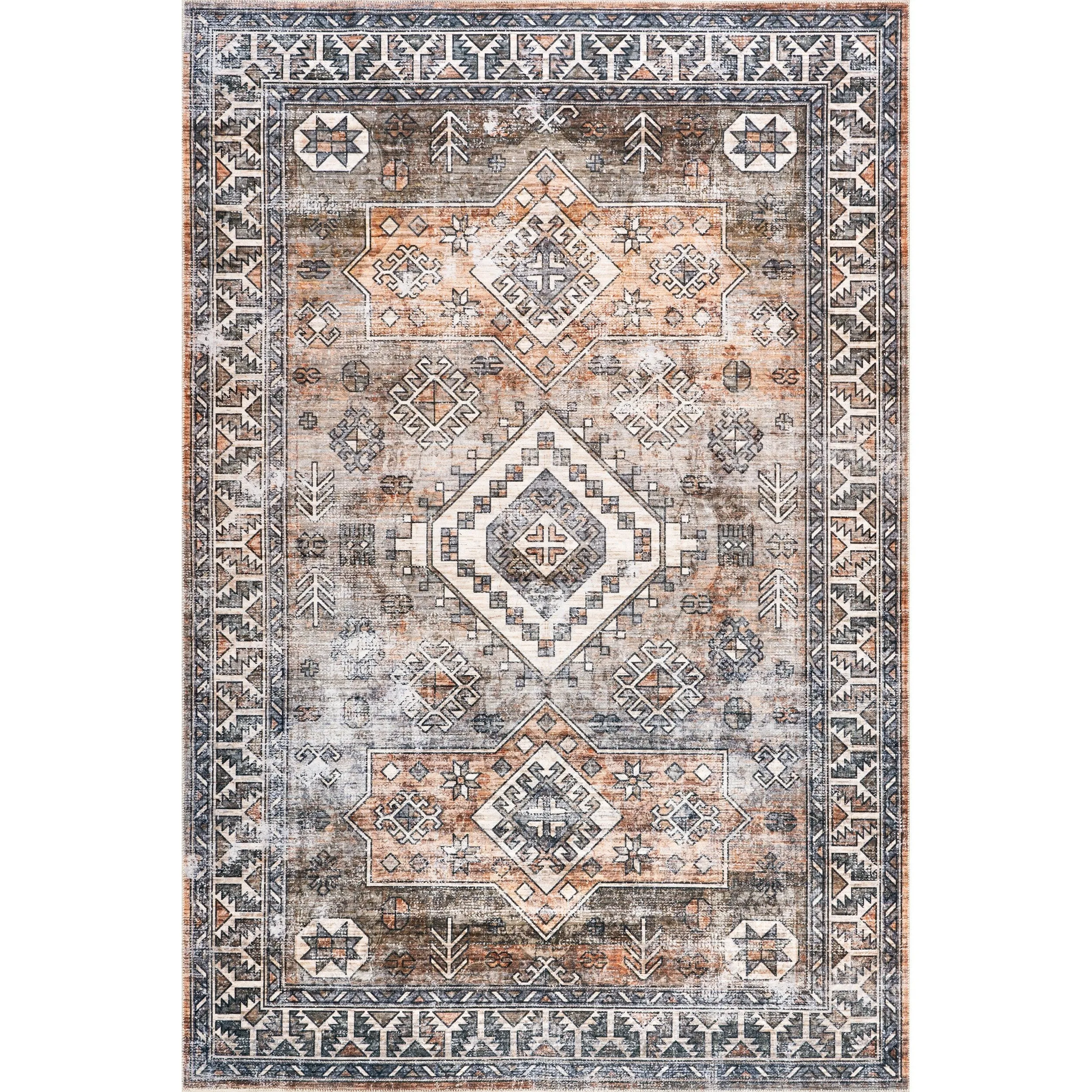 Nuloom Bowie SpinClean Machine Washable Tribal Pattern Area Rug