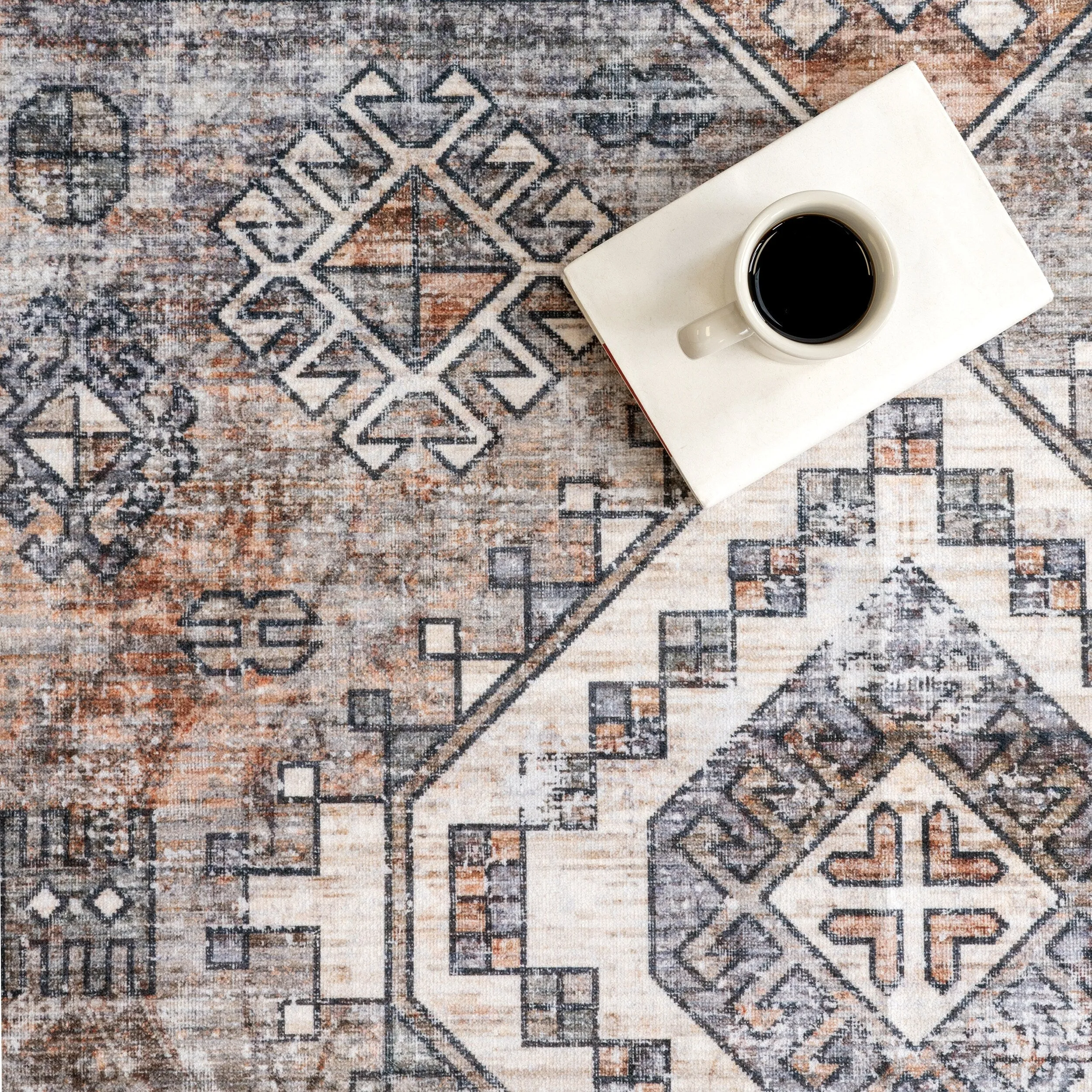 Nuloom Bowie SpinClean Machine Washable Tribal Pattern Area Rug