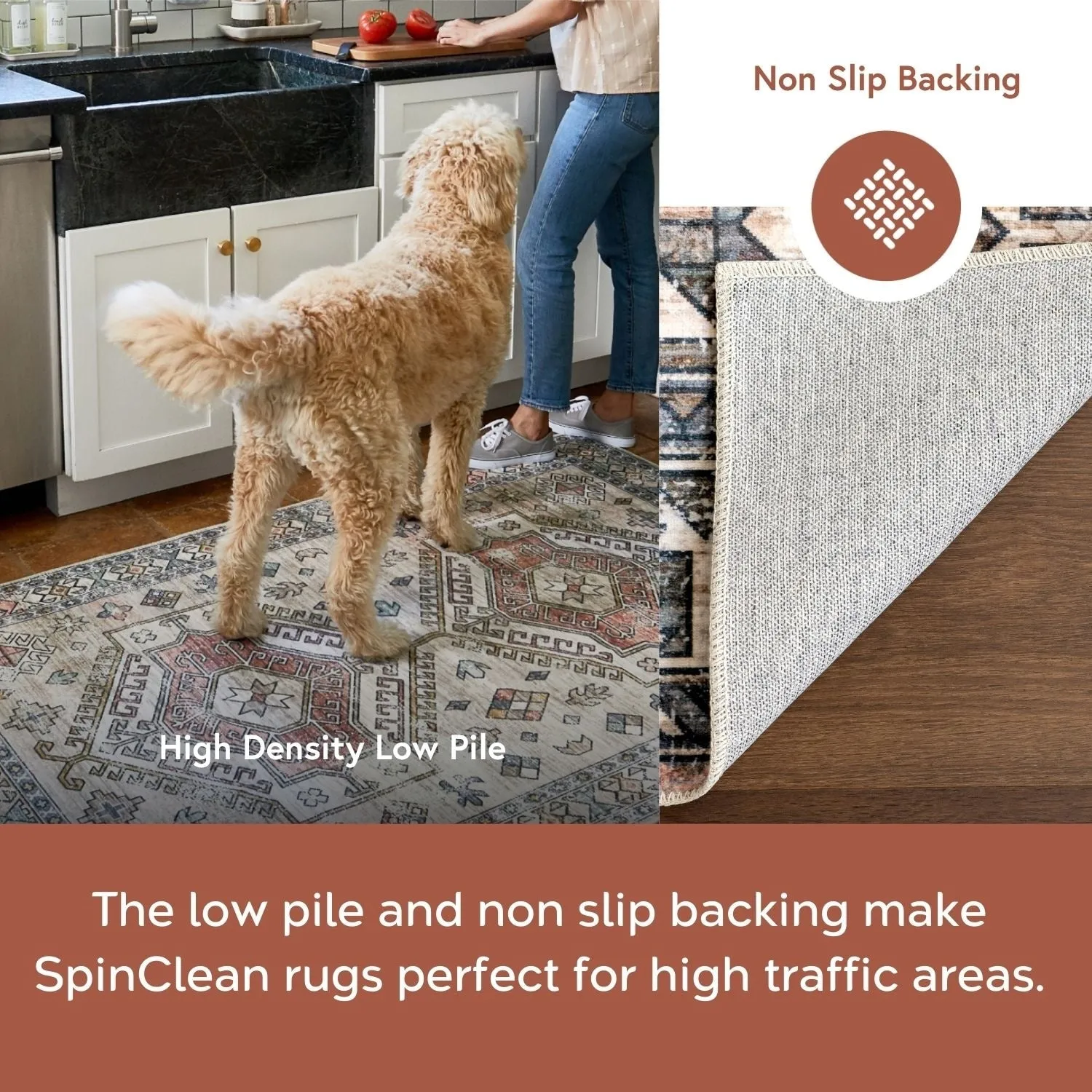 Nuloom Bowie SpinClean Machine Washable Tribal Pattern Area Rug