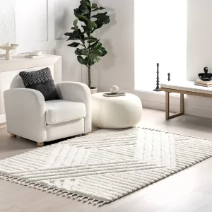 Nuloom Briella High-Low Geometric Shag Area Rug