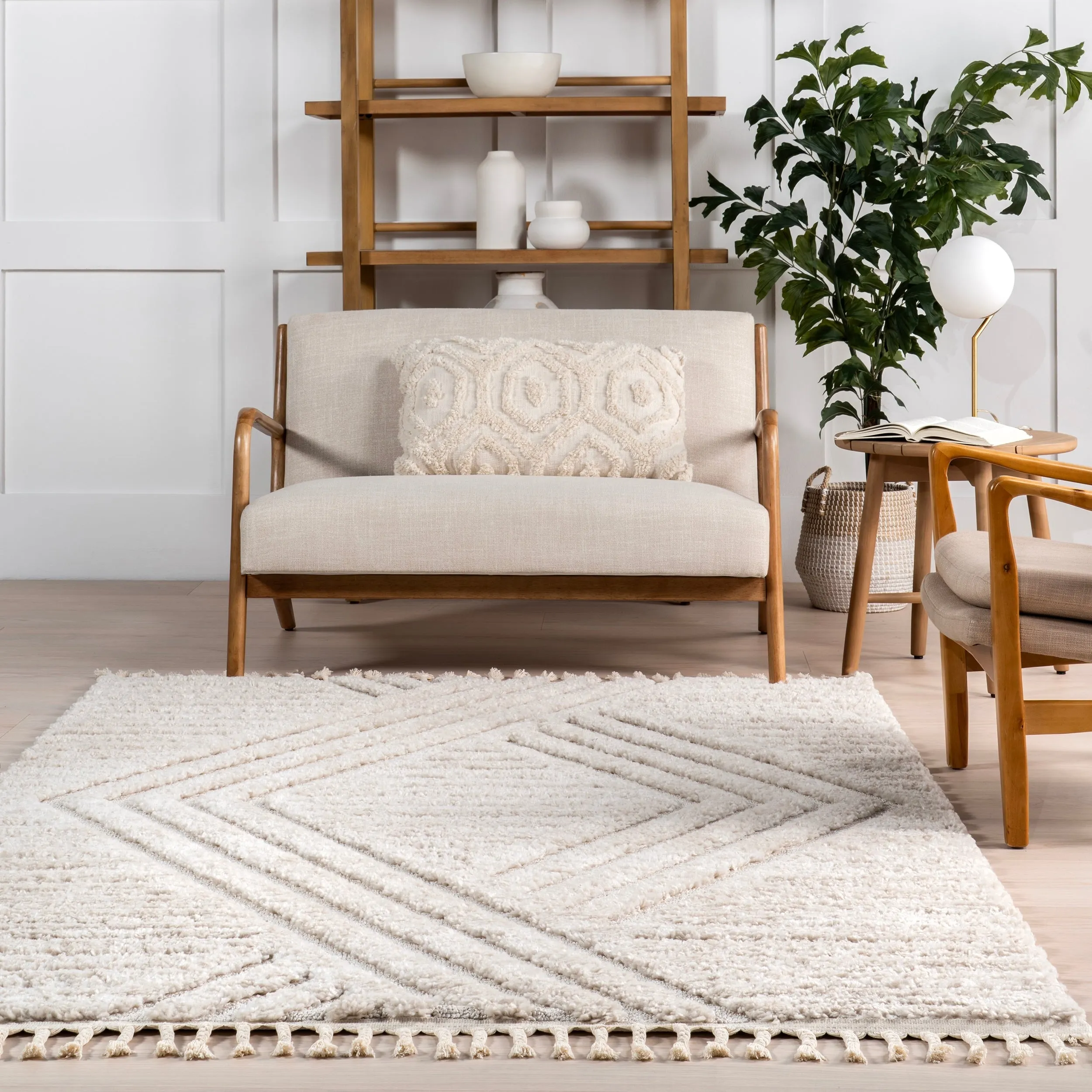 Nuloom Briella High-Low Geometric Shag Area Rug