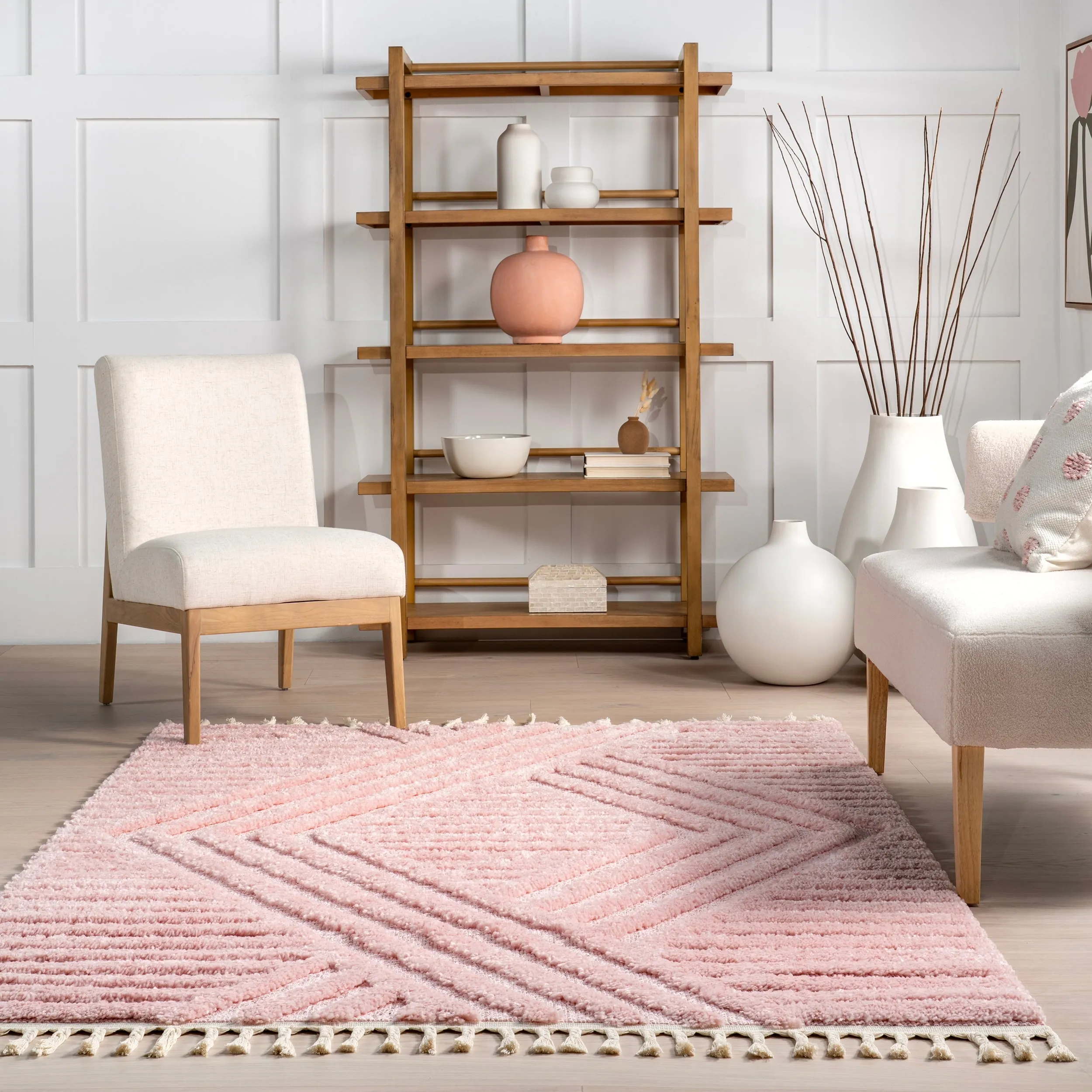 Nuloom Briella High-Low Geometric Shag Area Rug