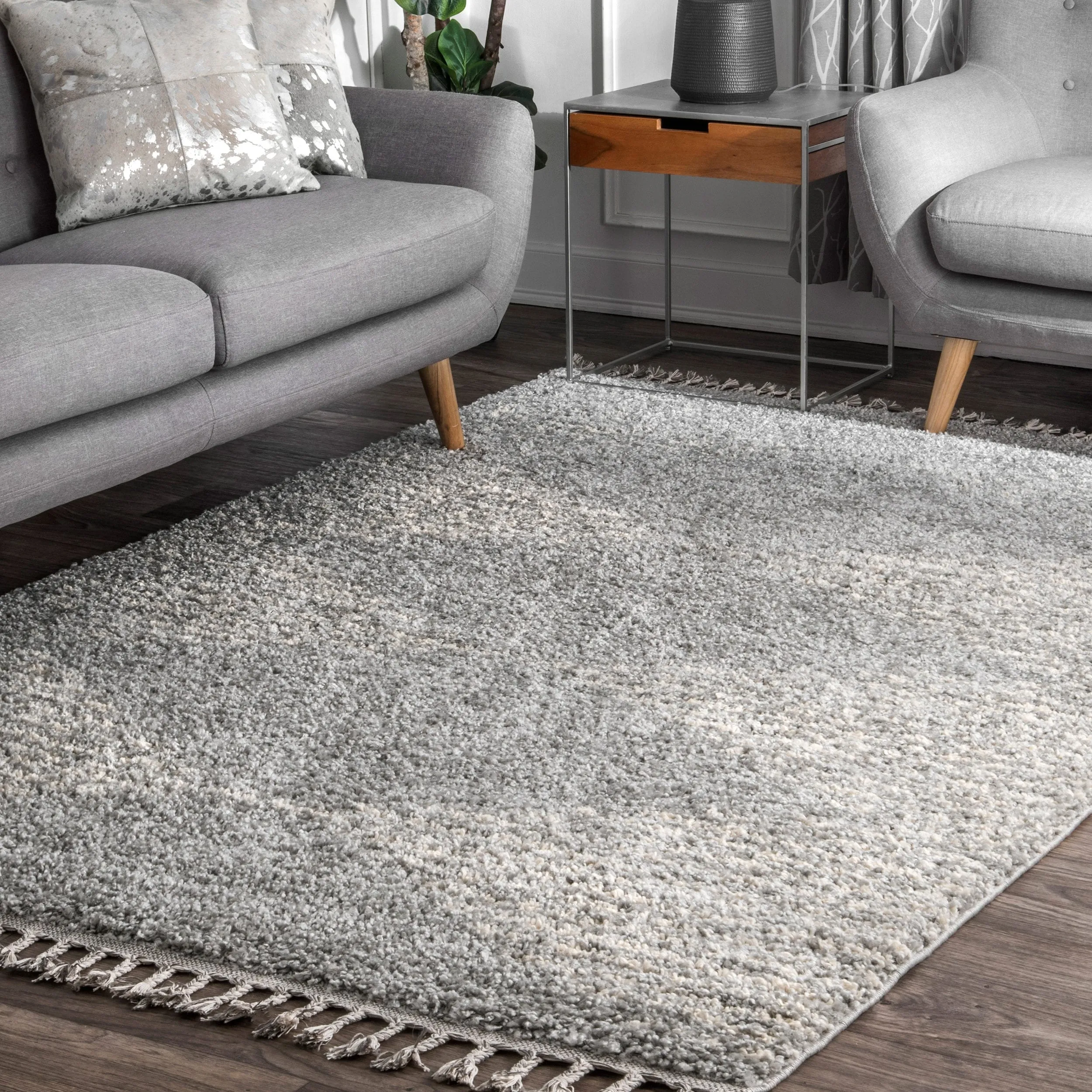 Nuloom Denton Diamond Shag Tassel Area Rug