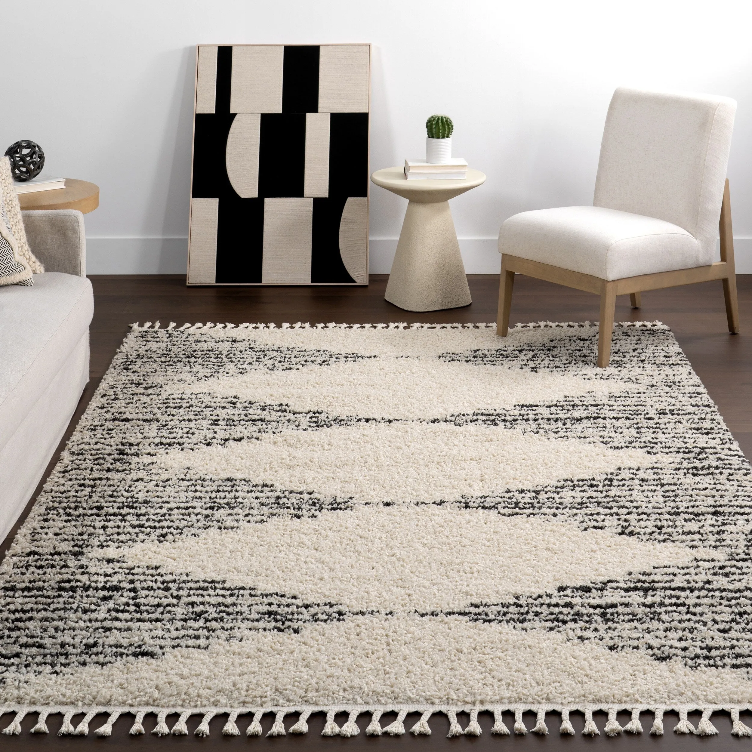 Nuloom Denton Diamond Shag Tassel Area Rug