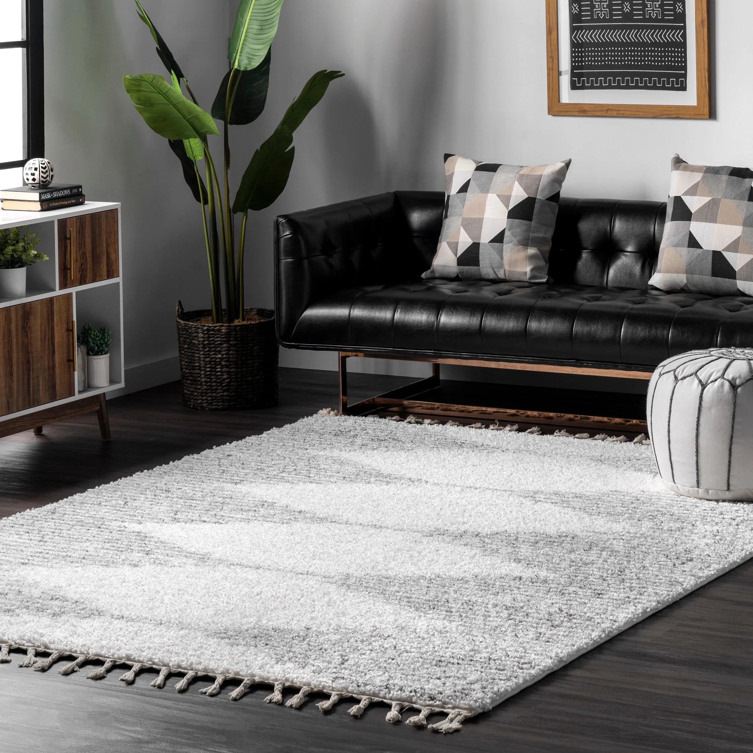 Nuloom Denton Diamond Shag Tassel Area Rug