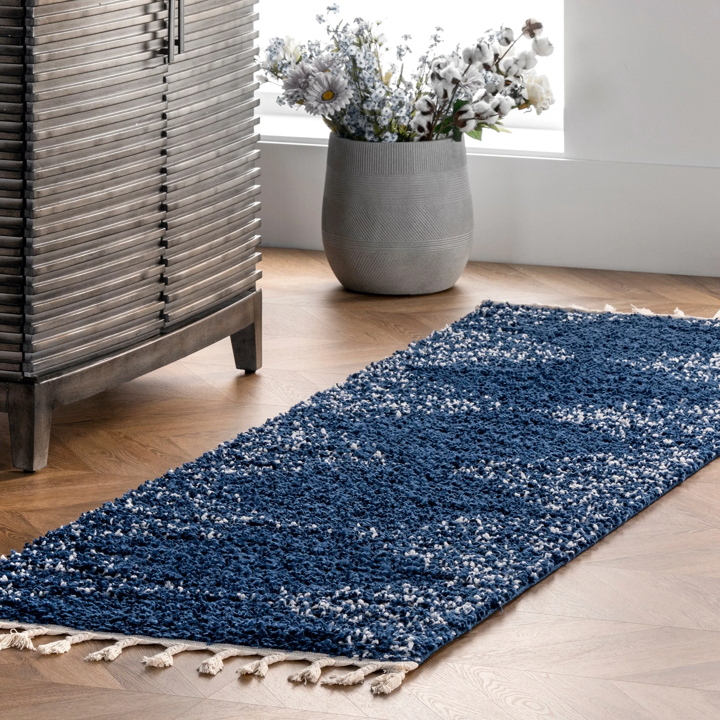 Nuloom Denton Diamond Shag Tassel Area Rug