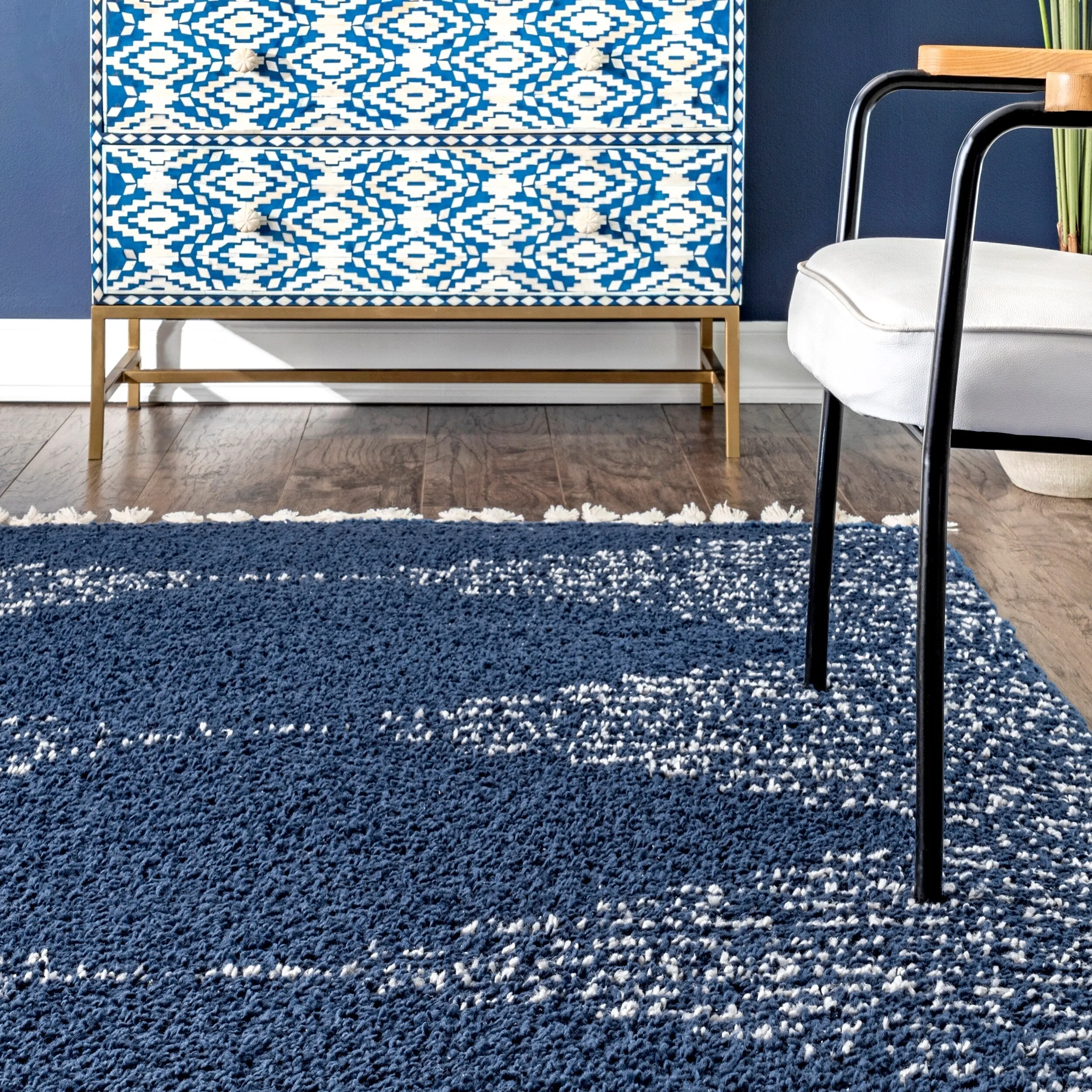 Nuloom Denton Diamond Shag Tassel Area Rug