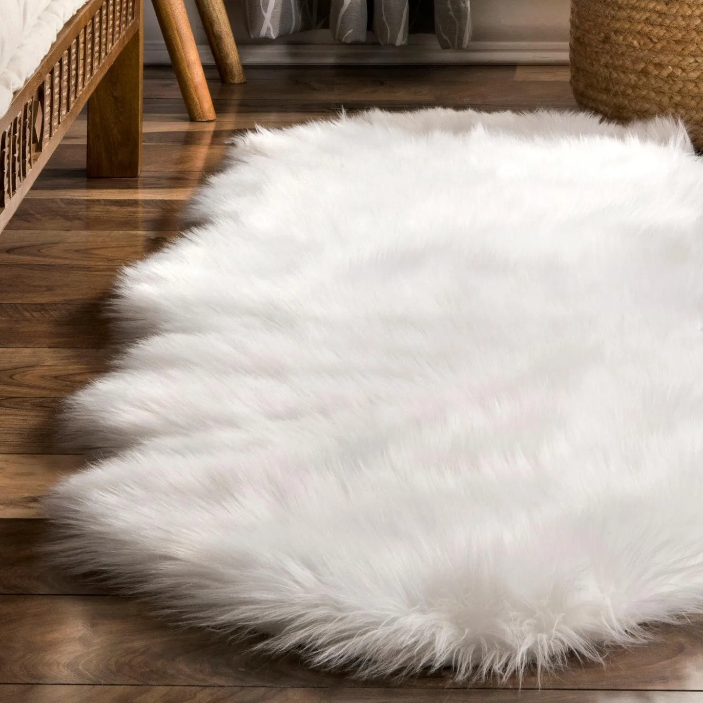 Nuloom Double Faux Flokati Sheepskin Shag Runner Rug