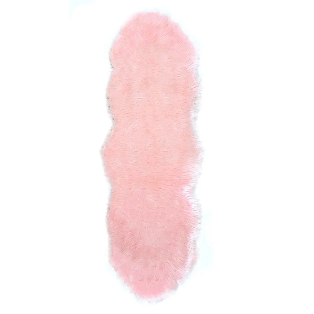 Nuloom Double Faux Flokati Sheepskin Shag Runner Rug