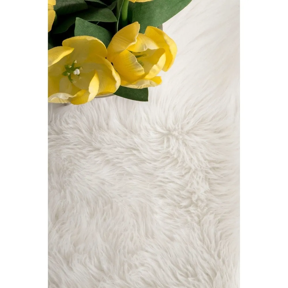 Nuloom Double Faux Flokati Sheepskin Shag Runner Rug