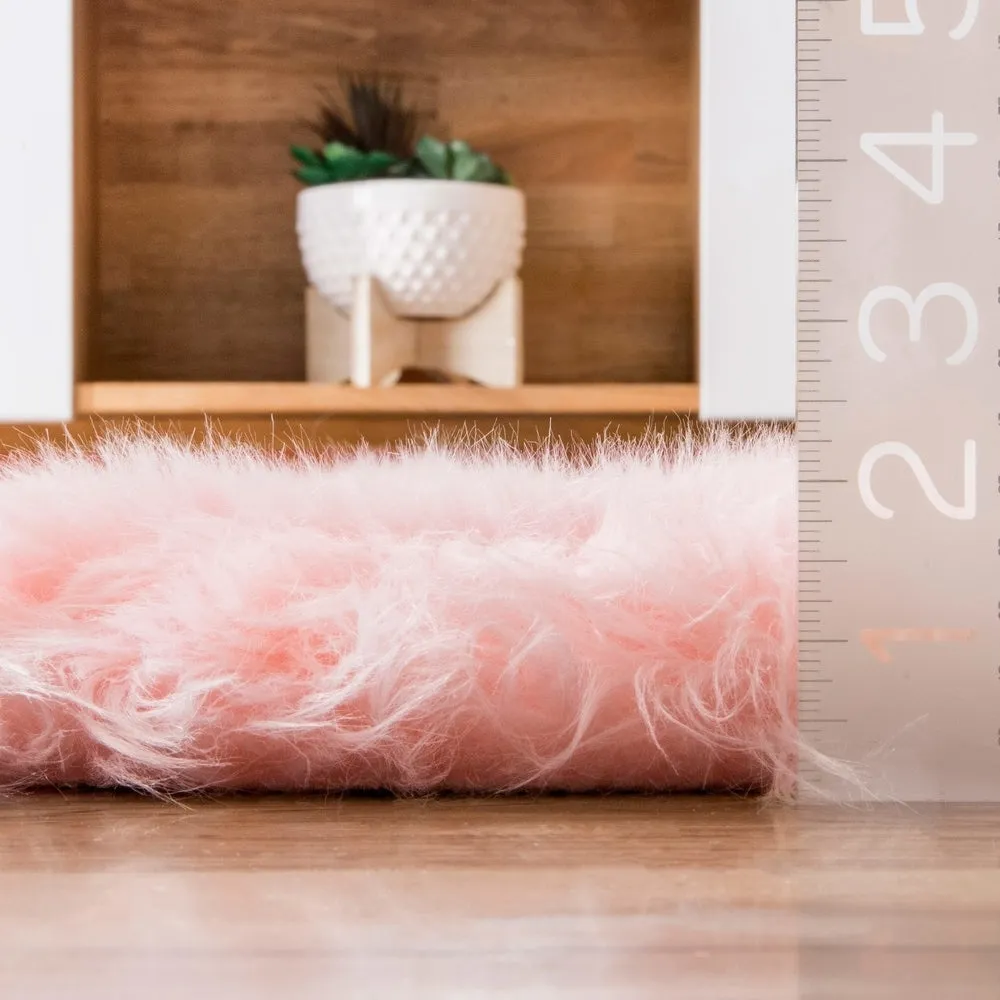 Nuloom Double Faux Flokati Sheepskin Shag Runner Rug