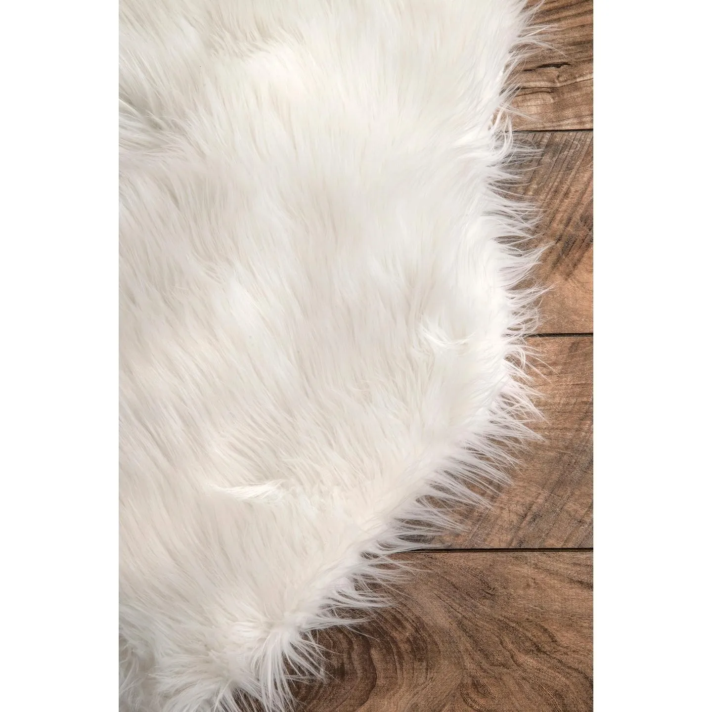 Nuloom Double Faux Flokati Sheepskin Shag Runner Rug